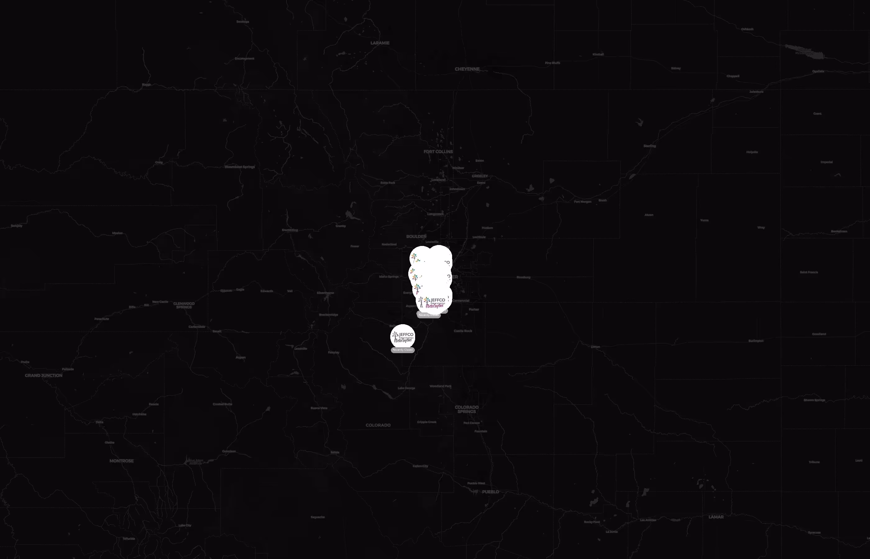 Jeffco Public Schools city distribution