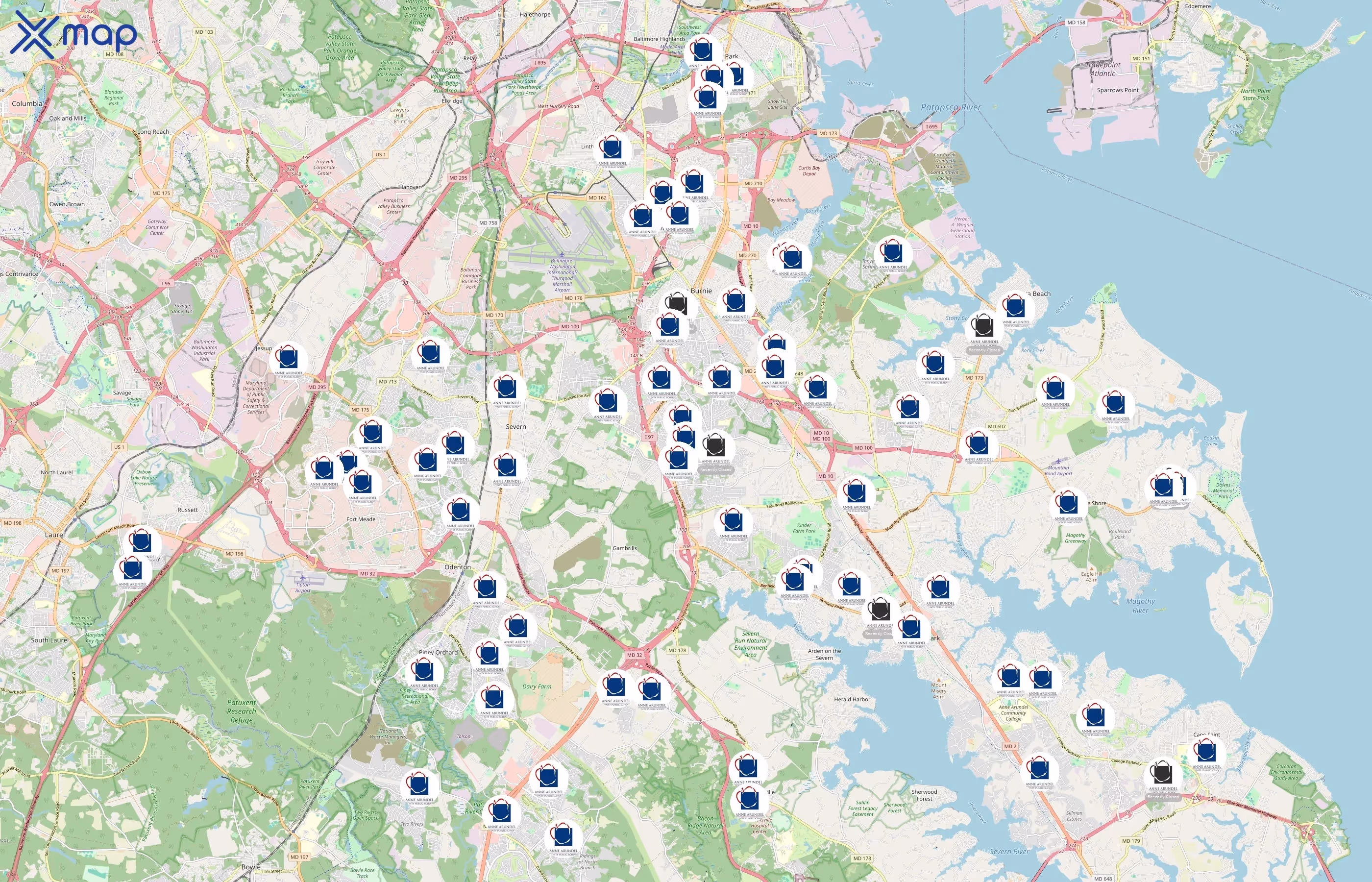 Anne Arundel County Public Schools area coverage