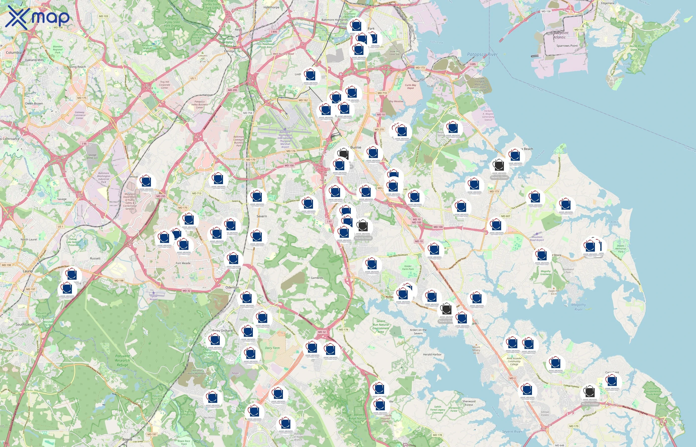 Anne Arundel County Public Schools area coverage