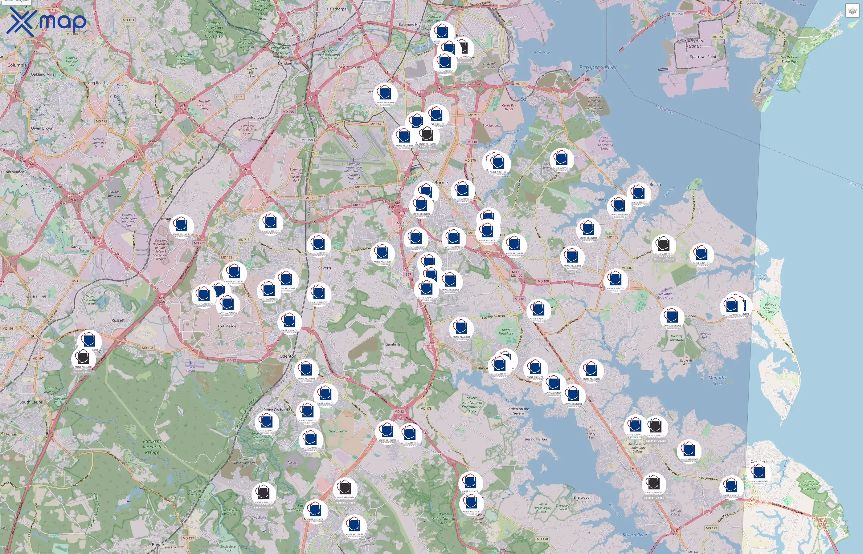 Anne Arundel County Public Schools traffic data