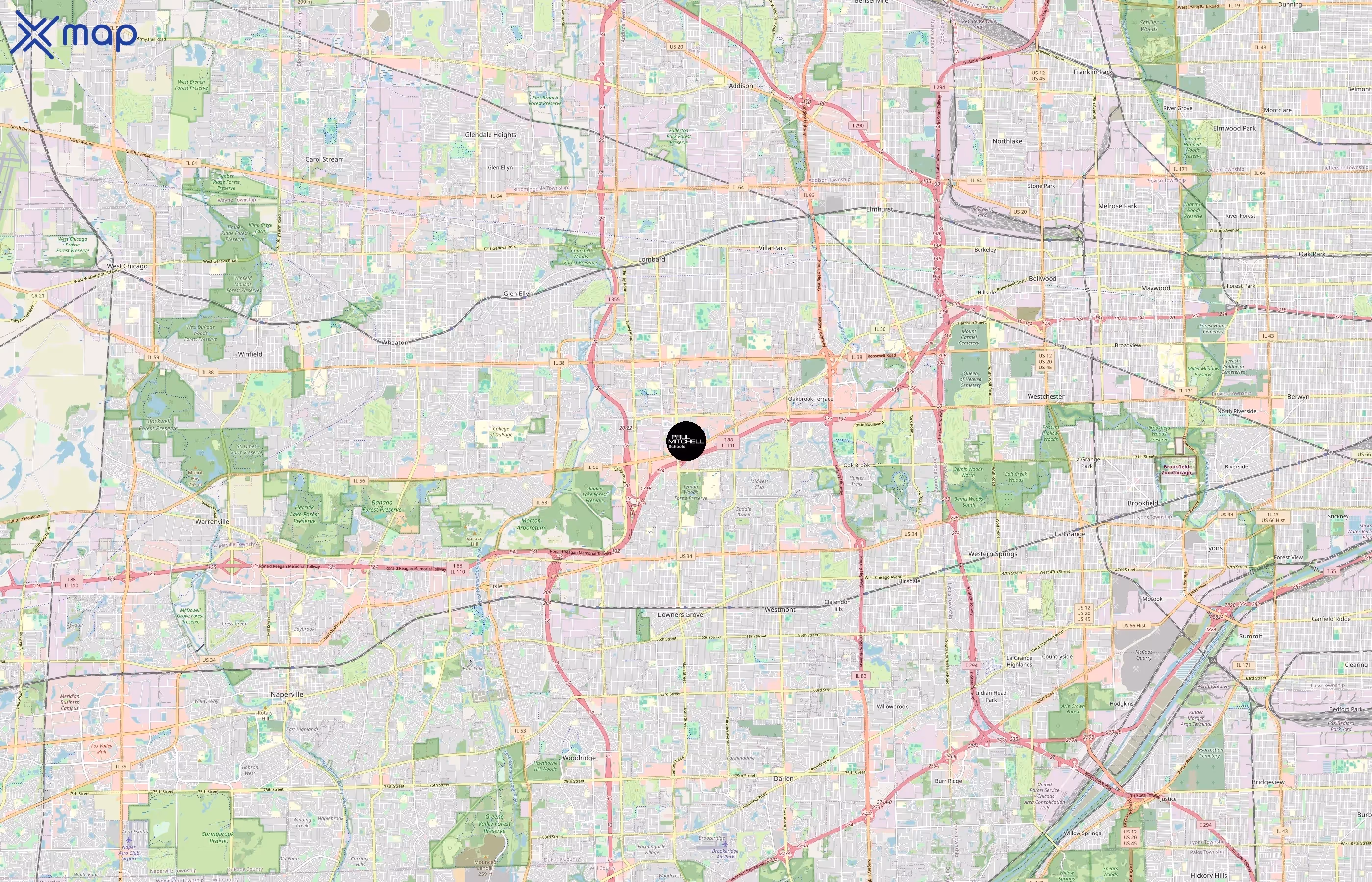 Paul Mitchell The School area coverage