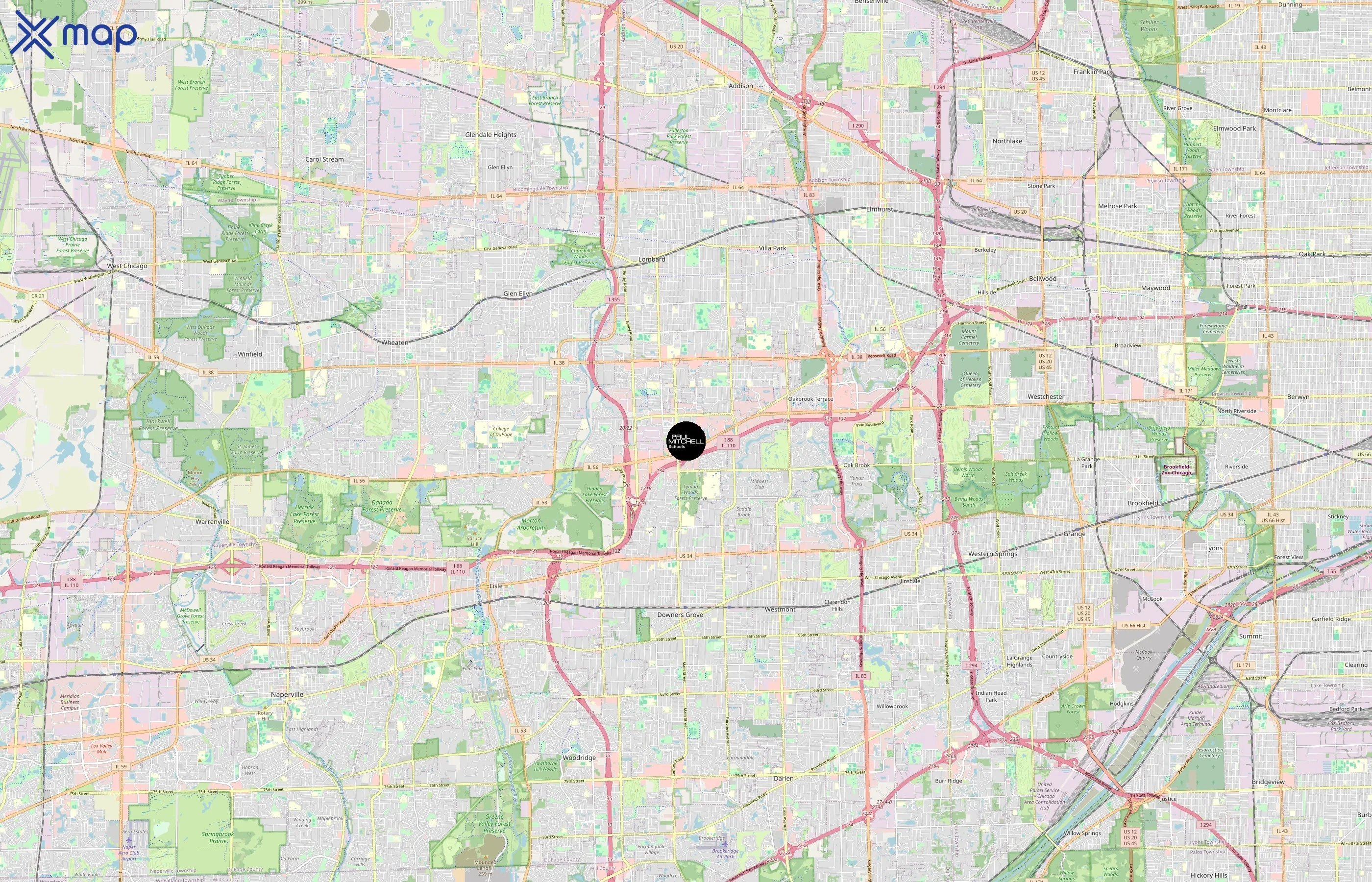 Paul Mitchell The School area coverage