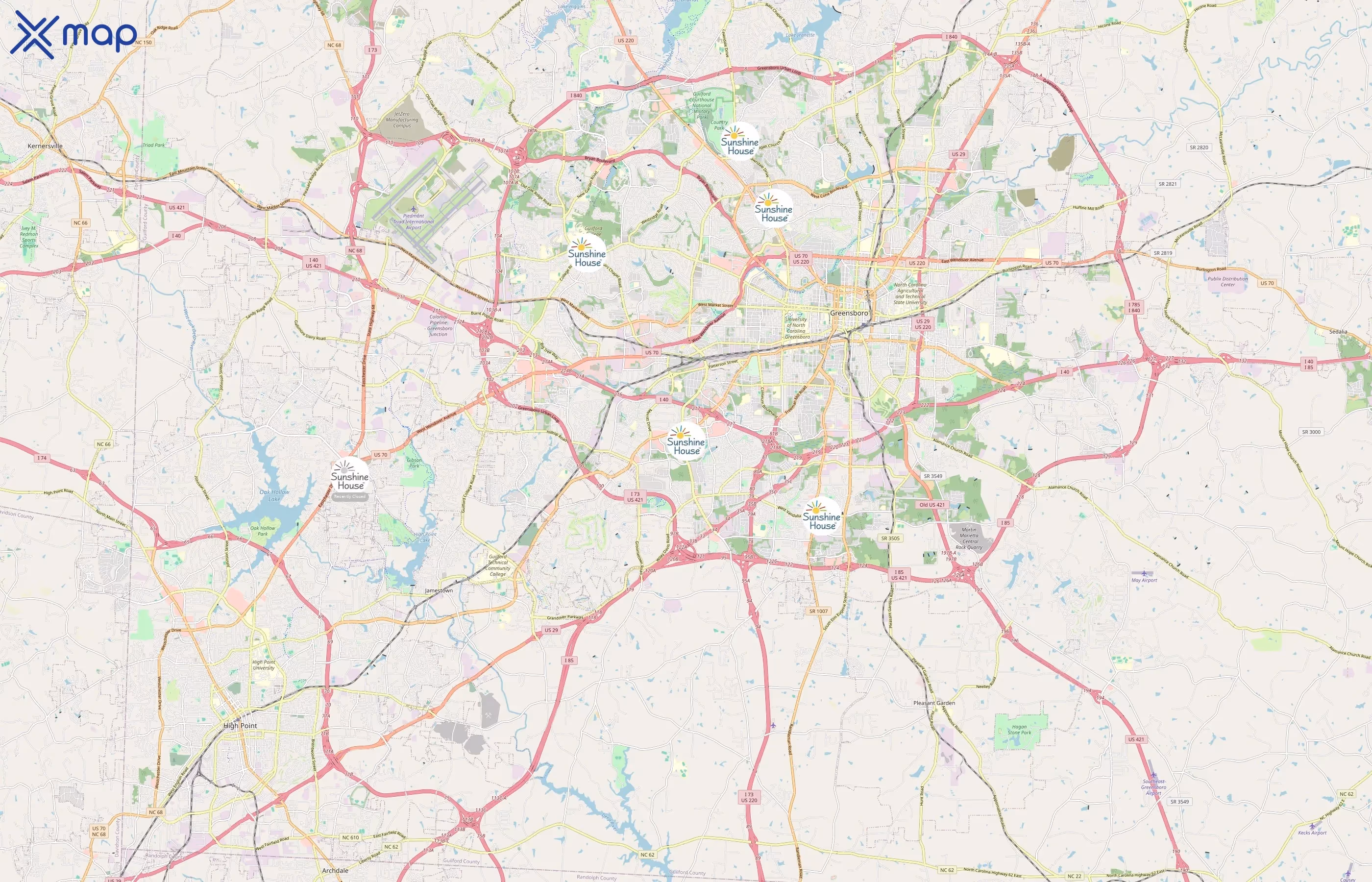 Sunshine House area coverage