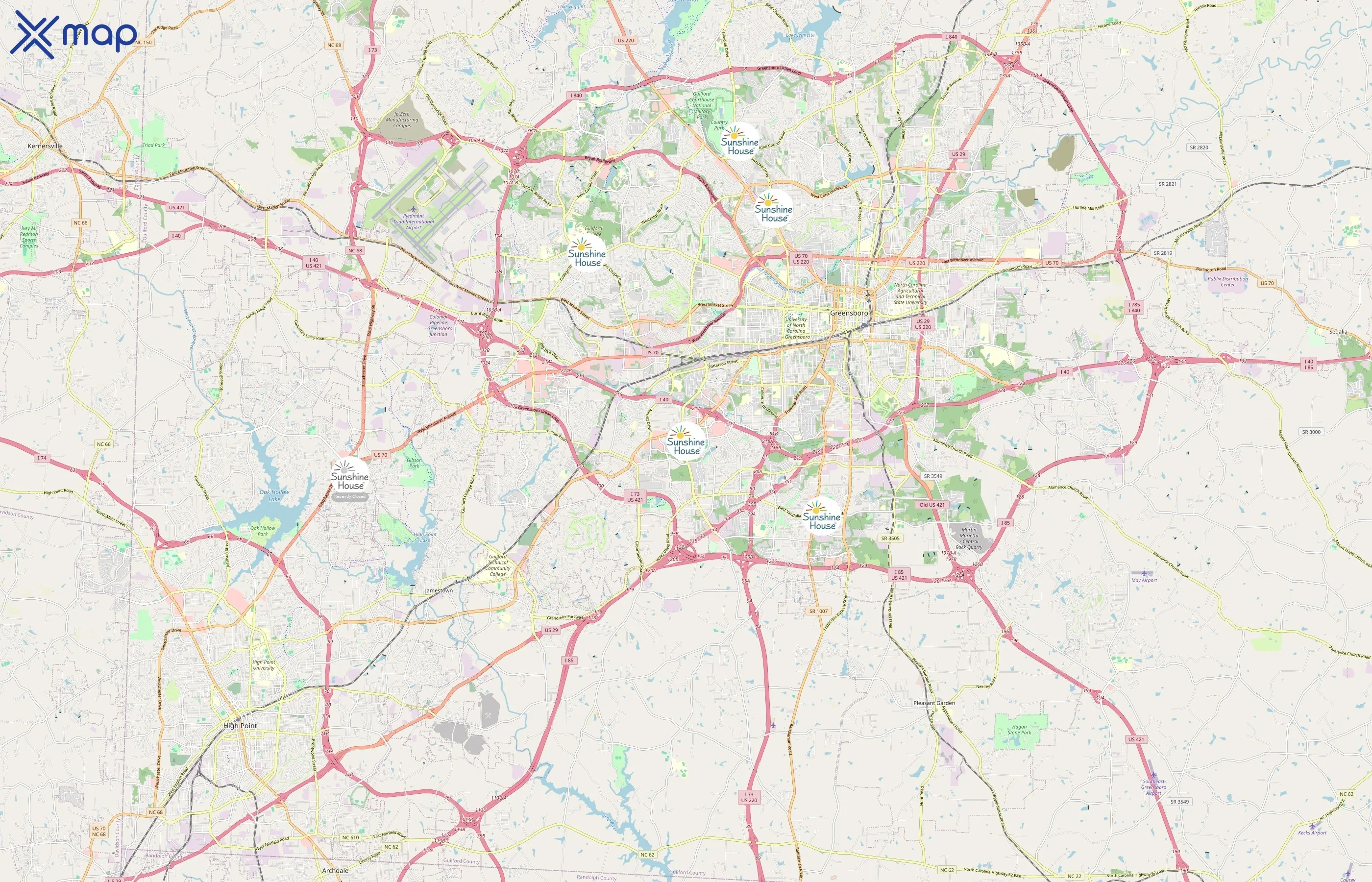Sunshine House area coverage