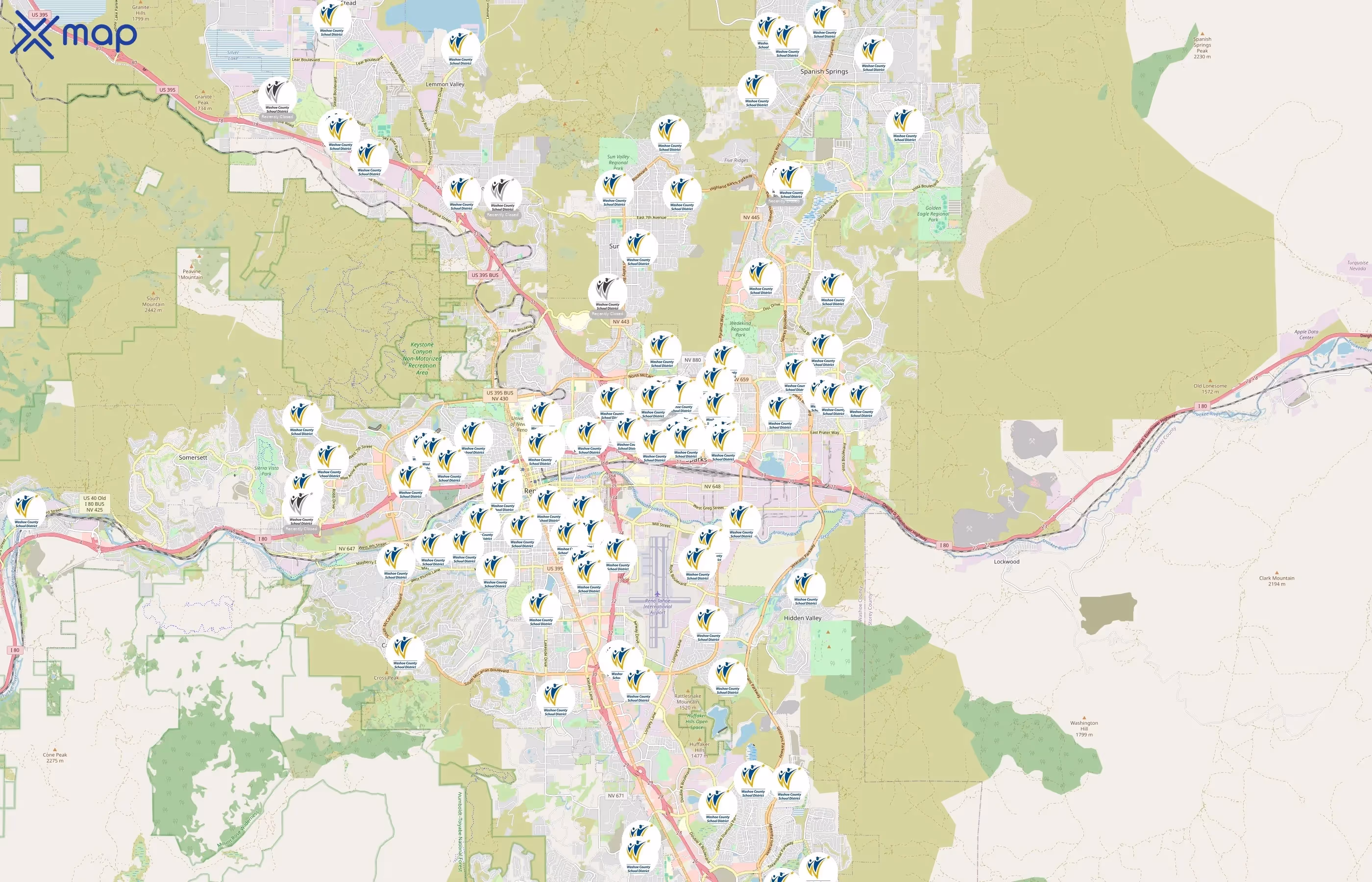 Washoe County School District area coverage