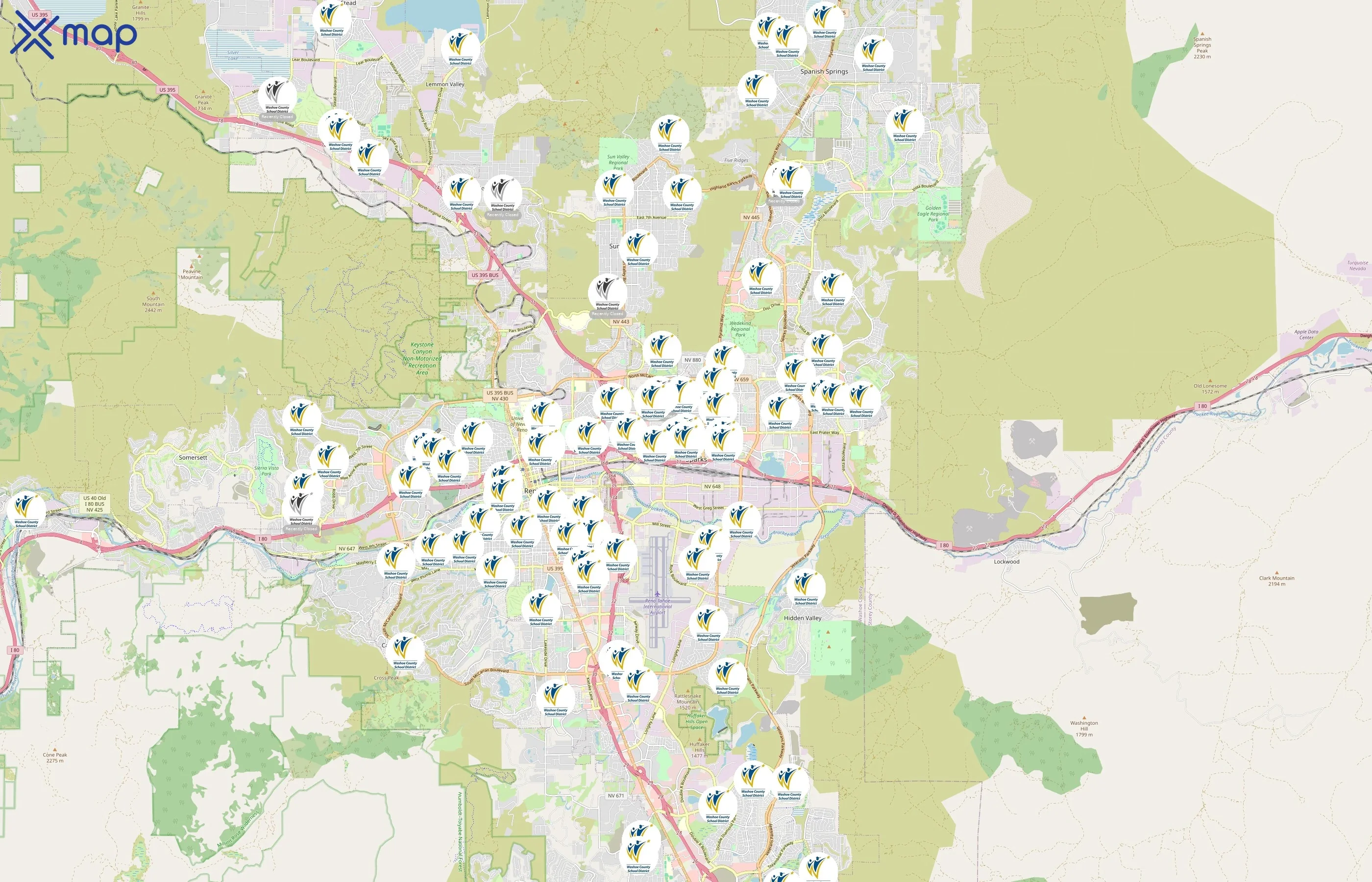 Washoe County School District area coverage