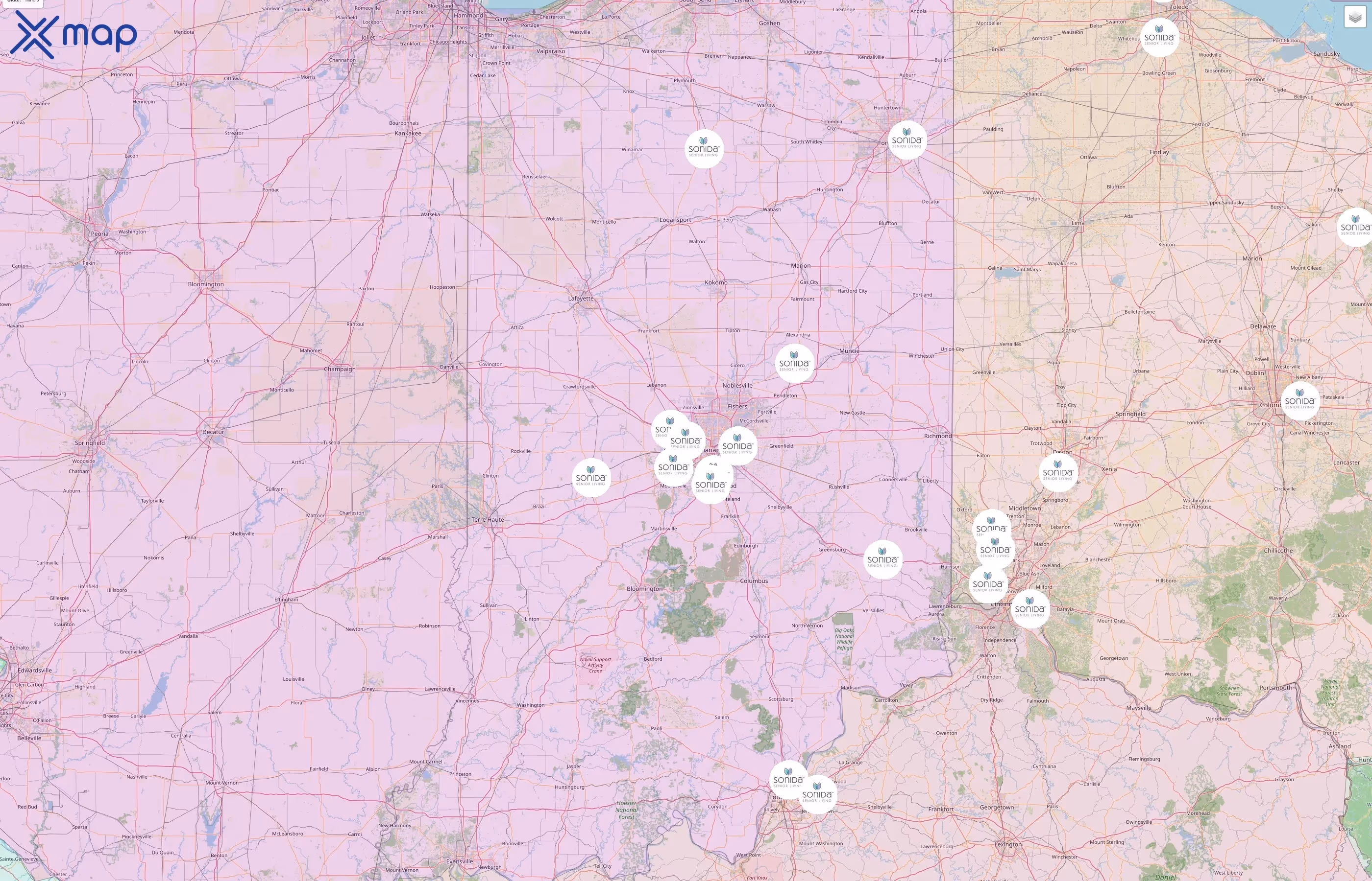 Sonida Senior Living street hotspots