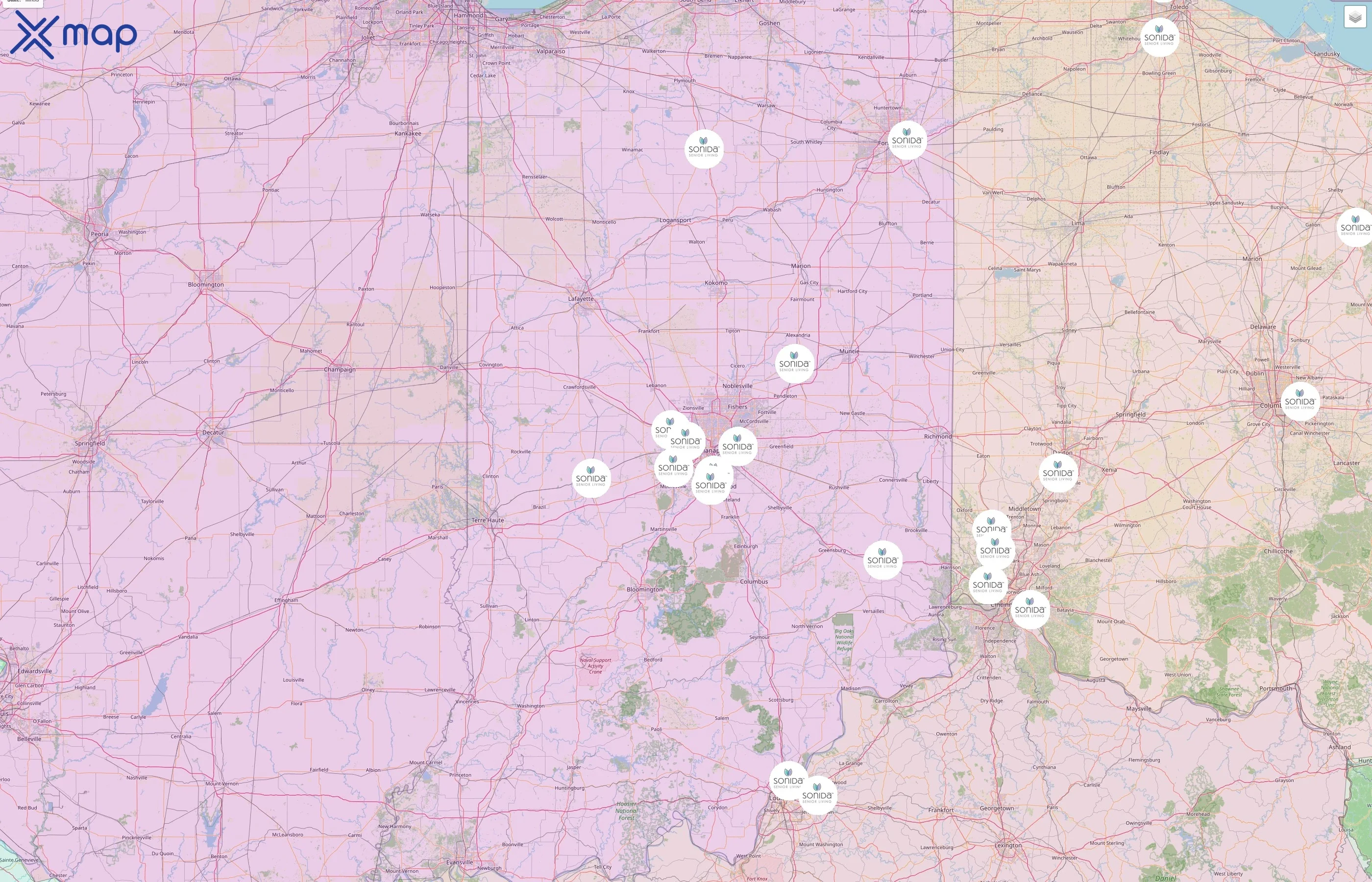 Sonida Senior Living street hotspots