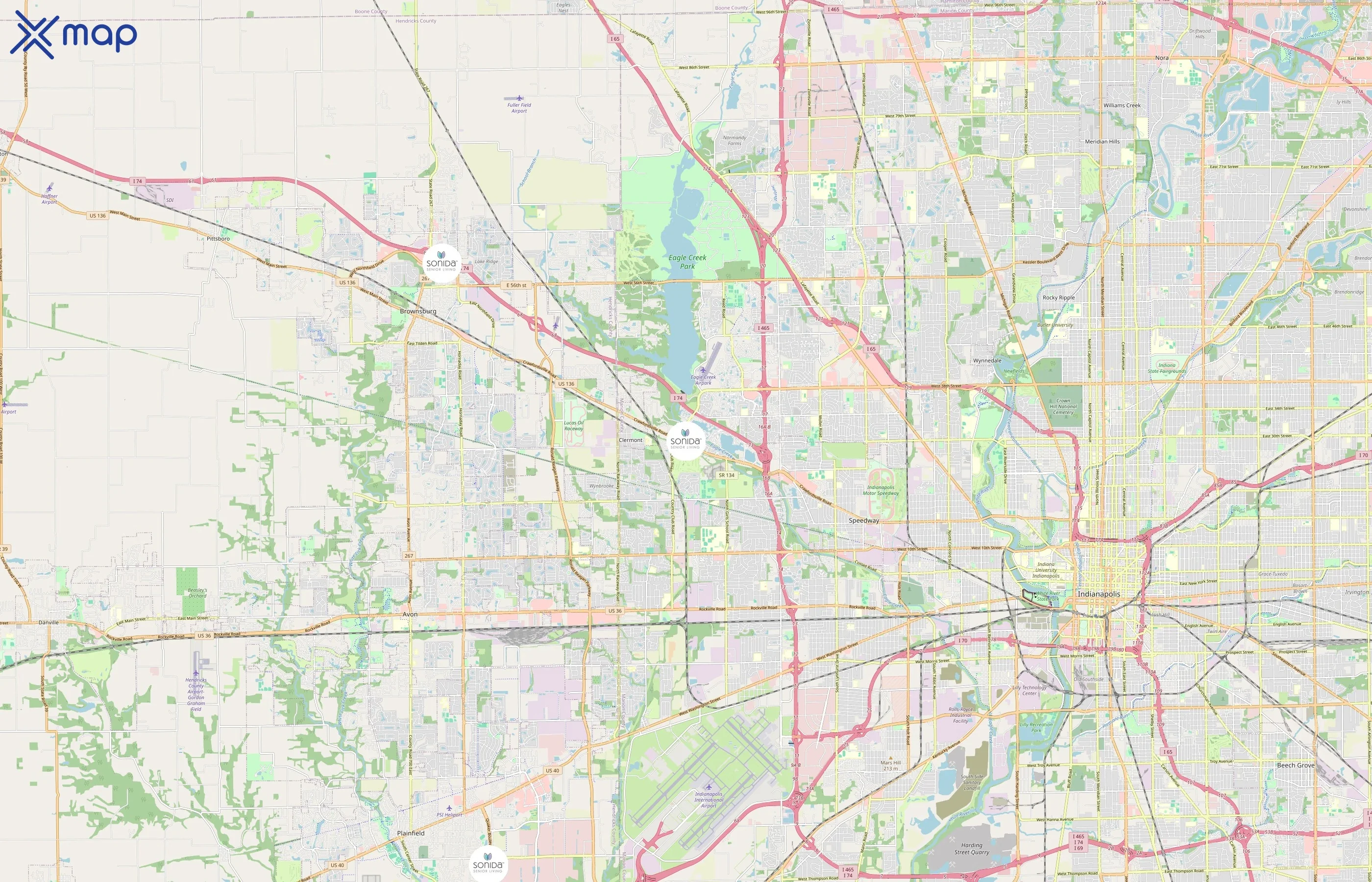 Sonida Senior Living area coverage