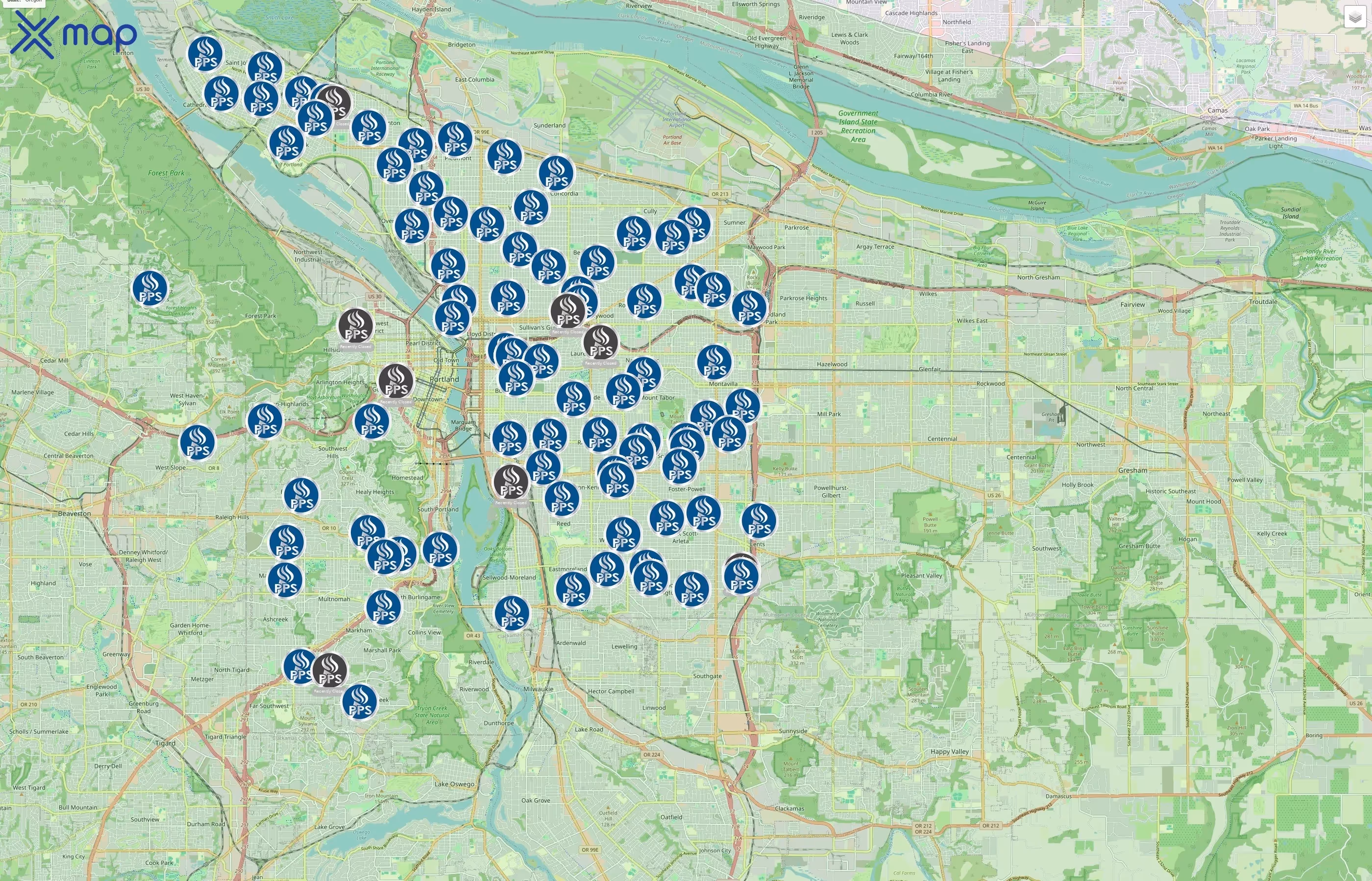 Portland Public Schools traffic data