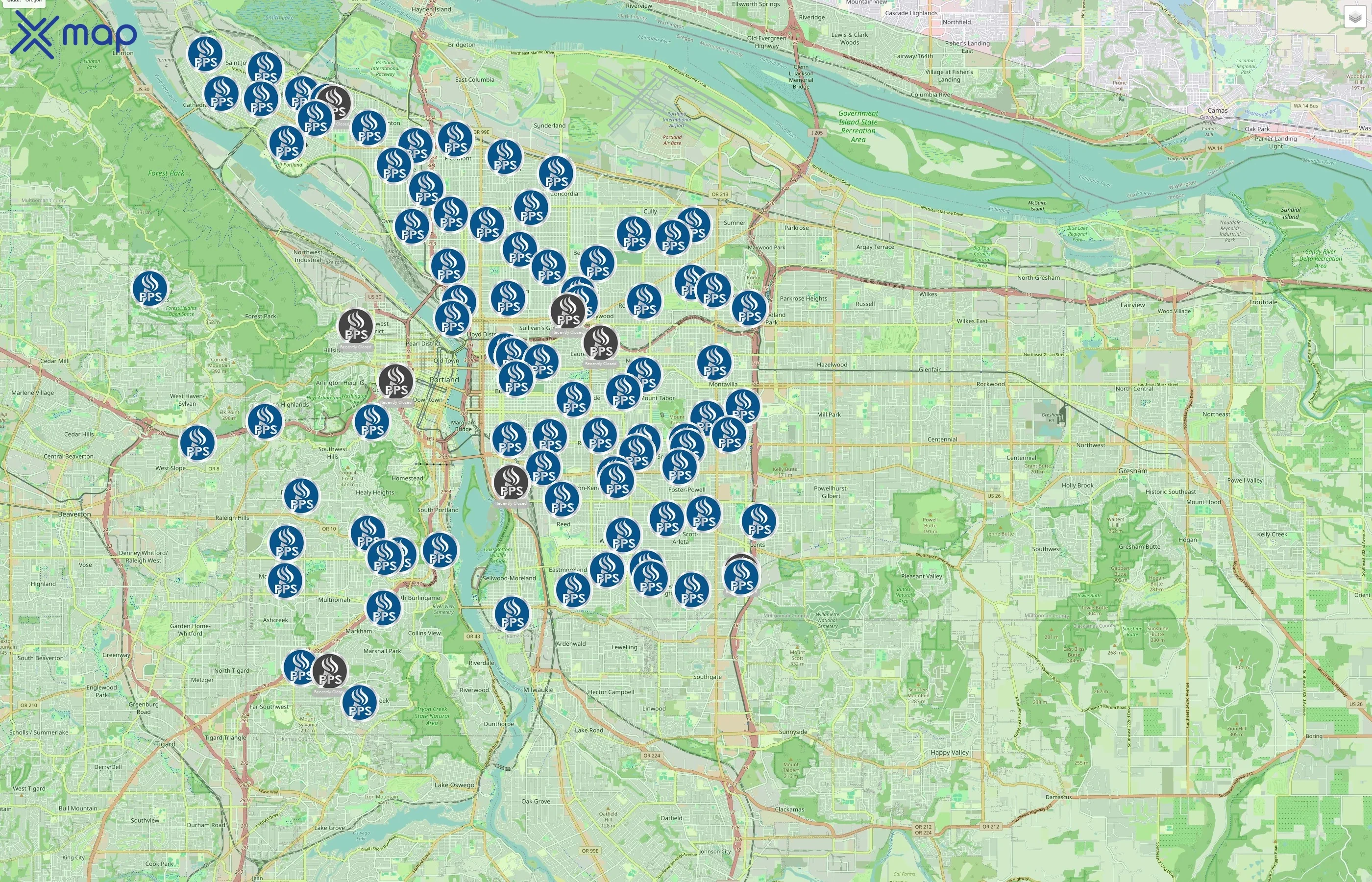 Portland Public Schools traffic data