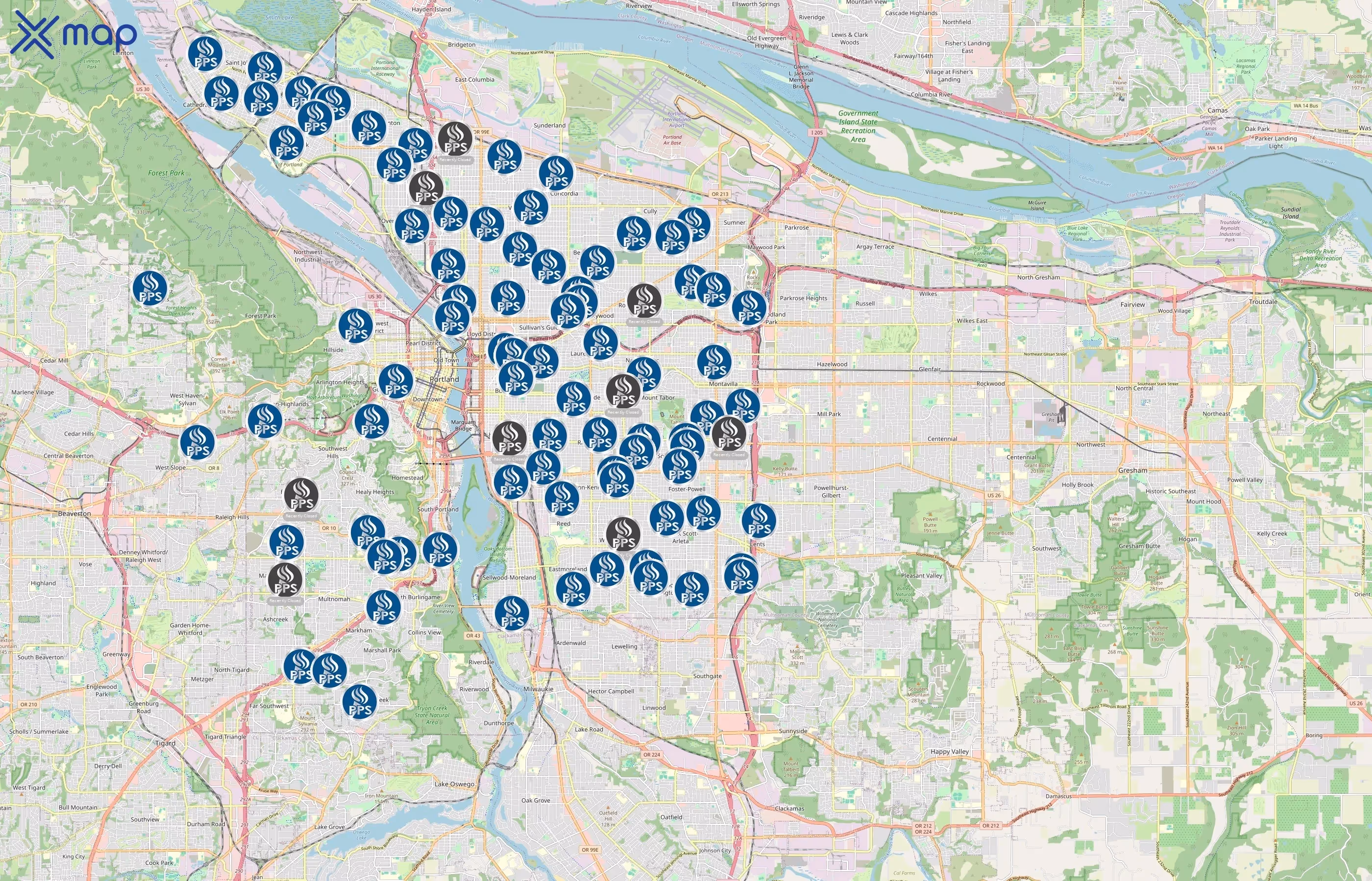 Portland Public Schools area coverage