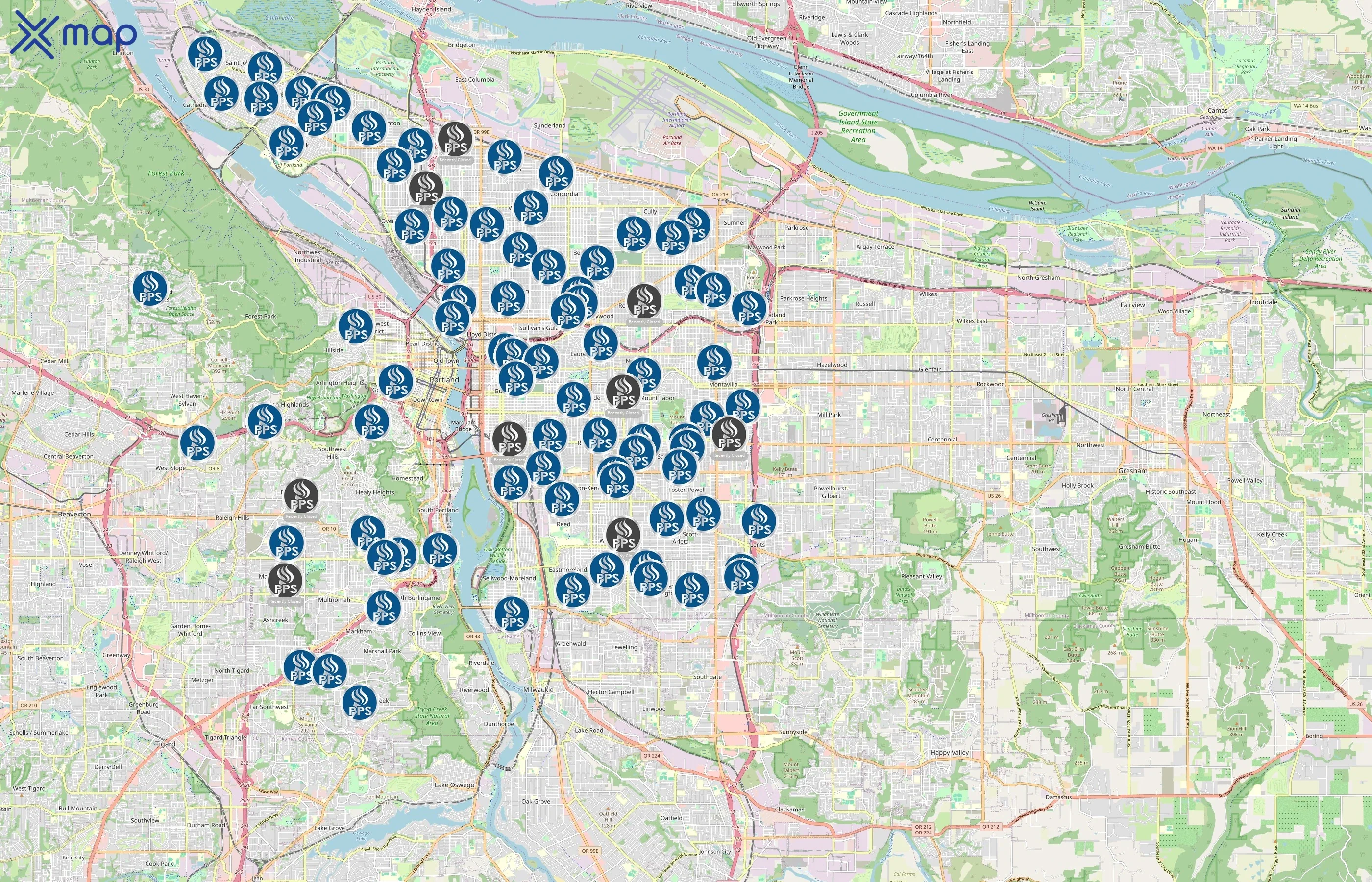 Portland Public Schools area coverage