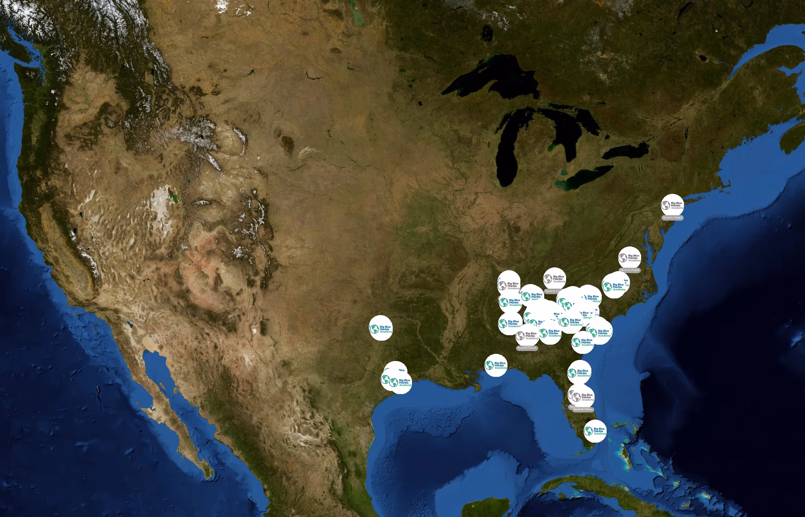 Big Blue Marble Academy state distribution