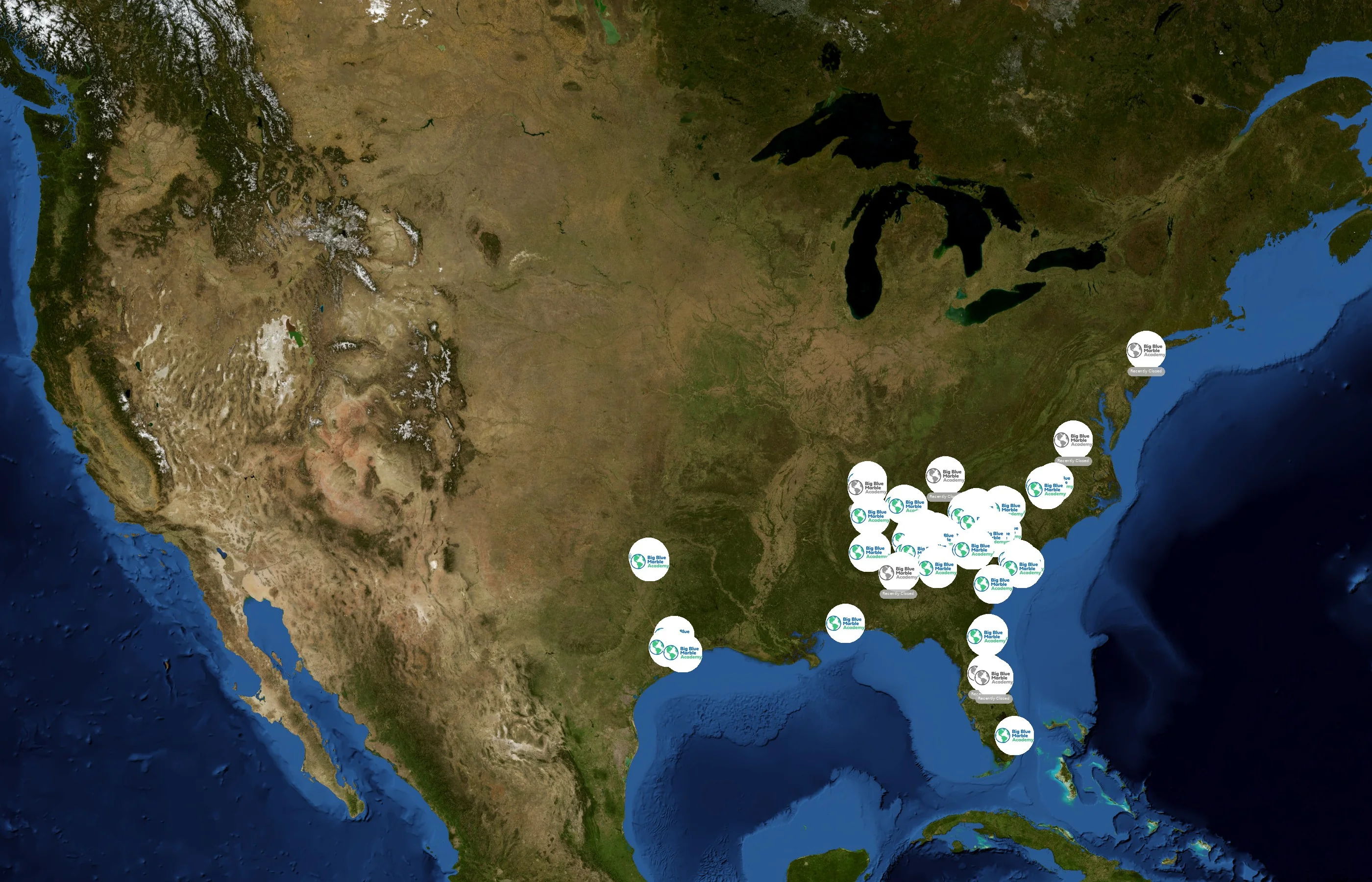 Big Blue Marble Academy state distribution