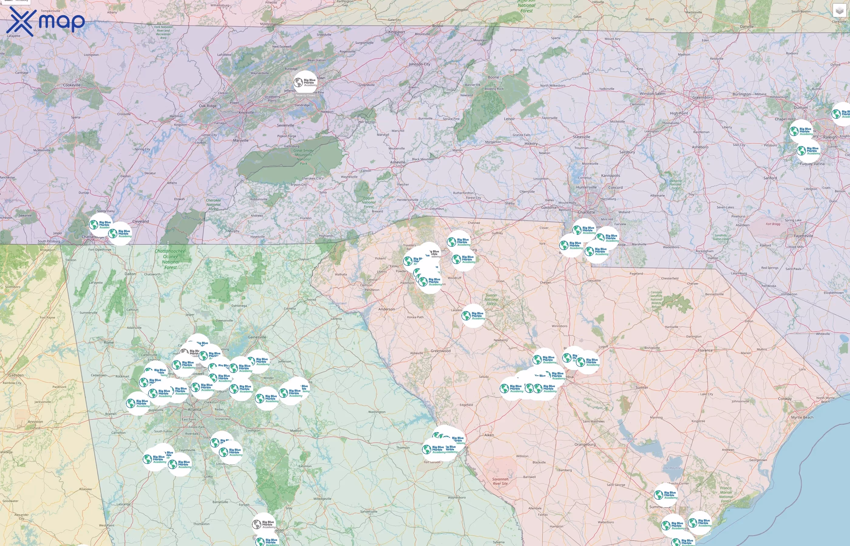 Big Blue Marble Academy street hotspots