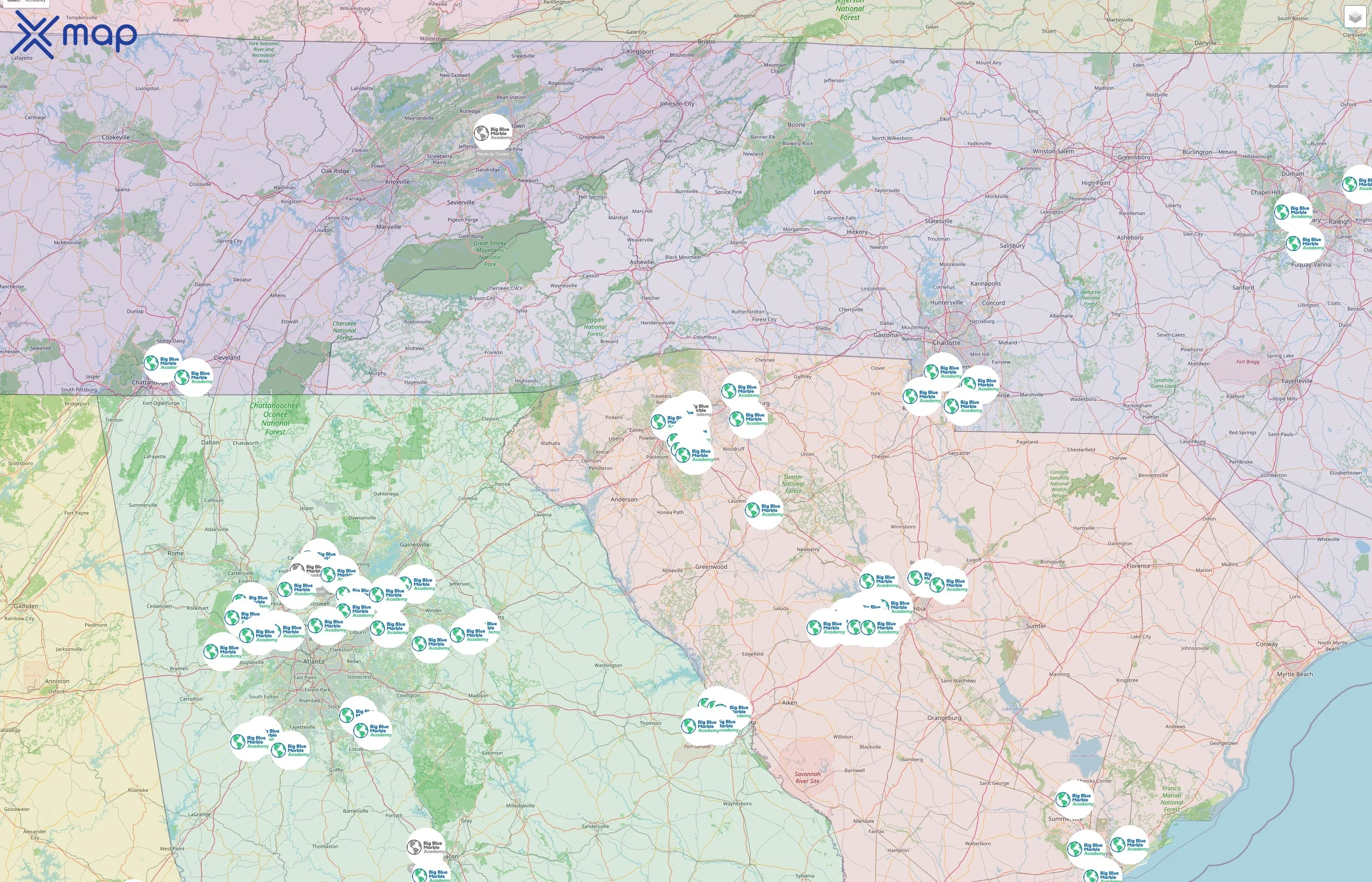 Big Blue Marble Academy street hotspots