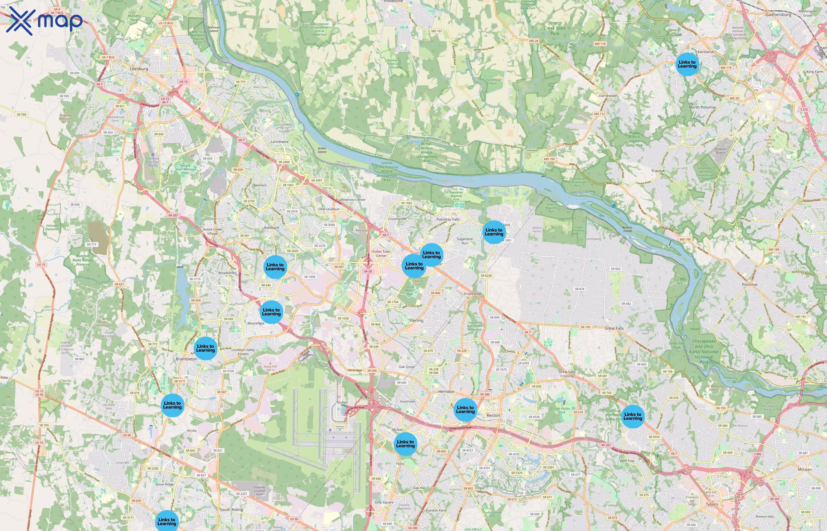 Chesterbrook Academy area coverage