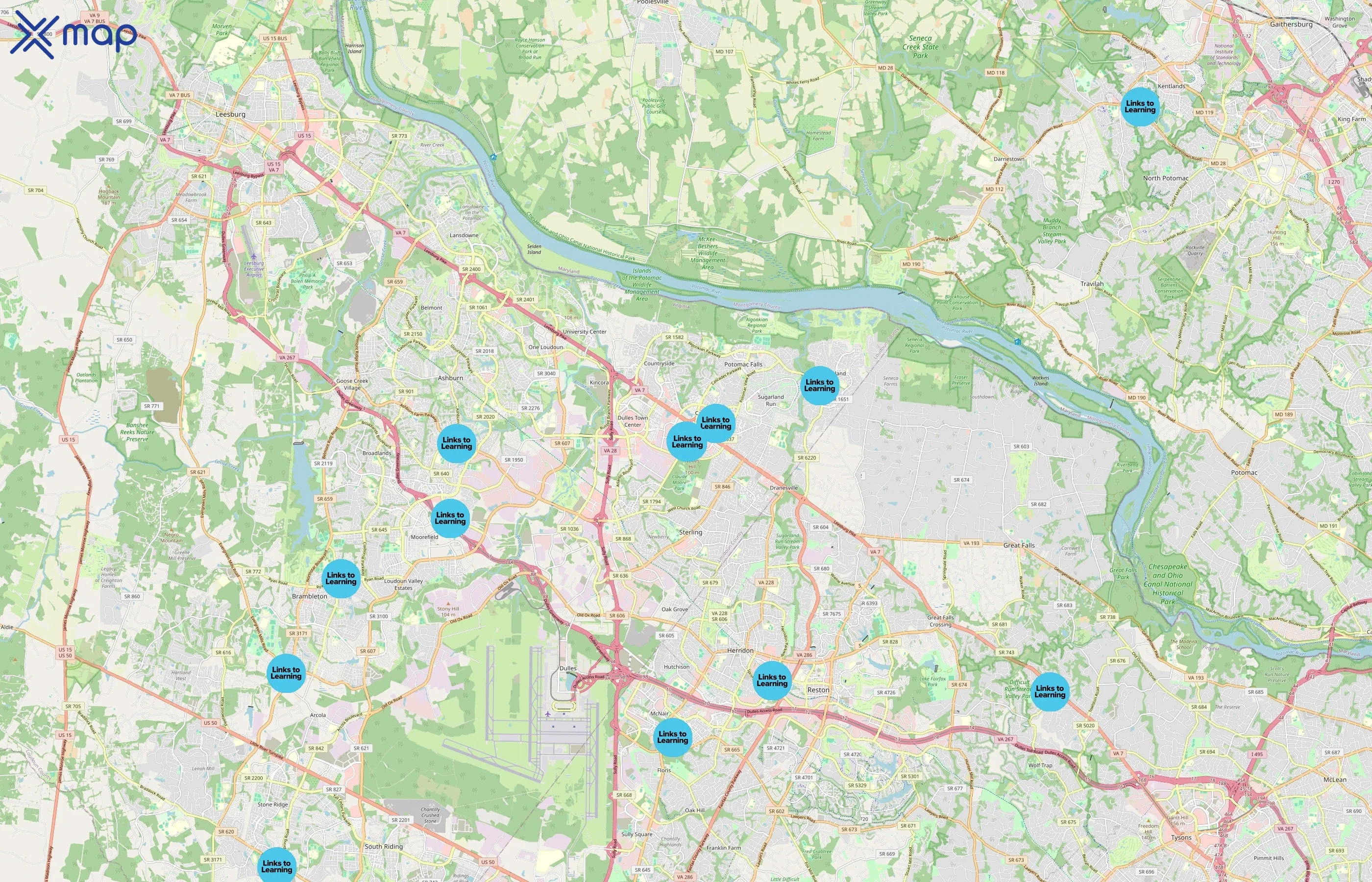 Chesterbrook Academy area coverage