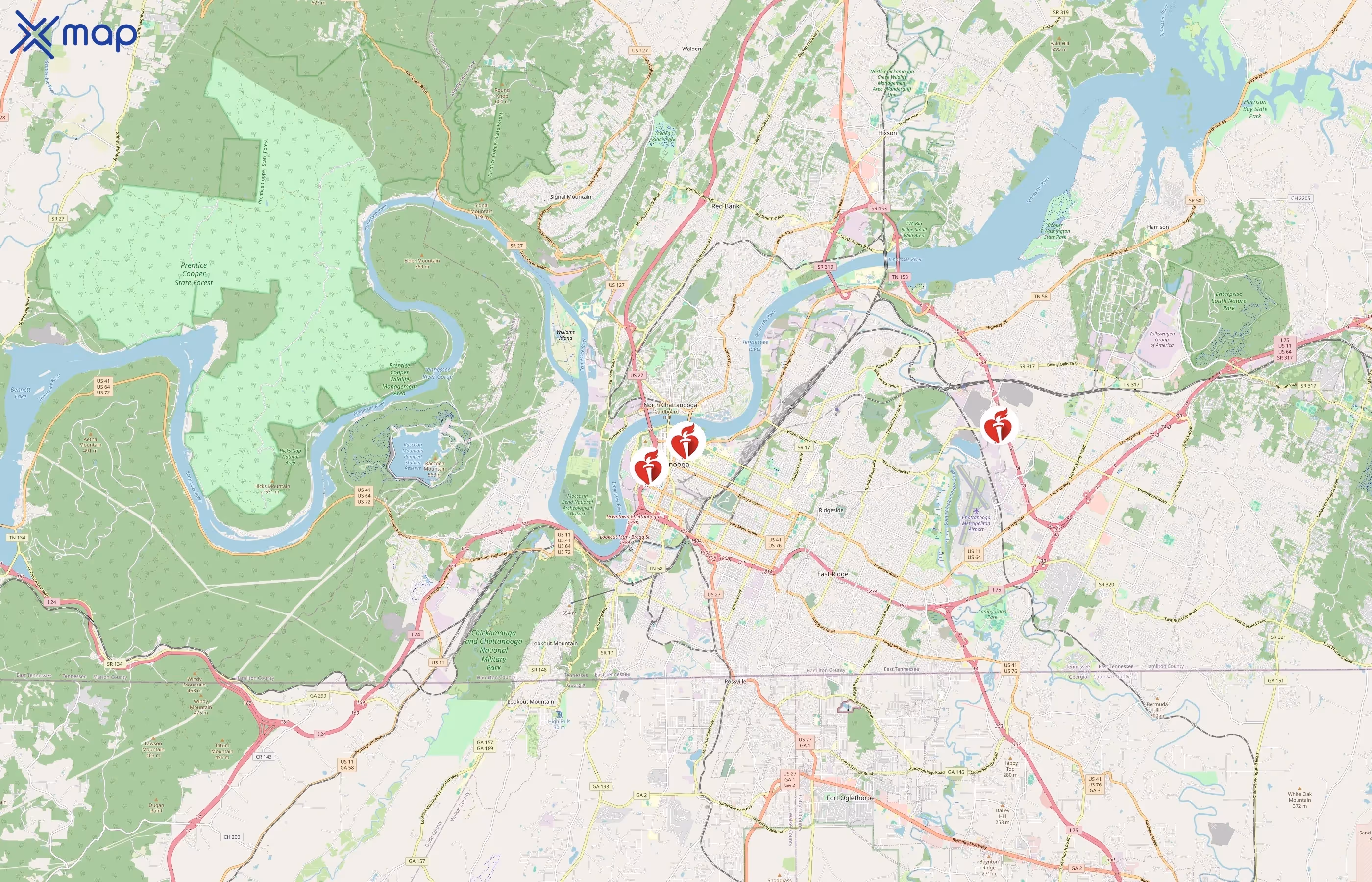 American Heart Association area coverage