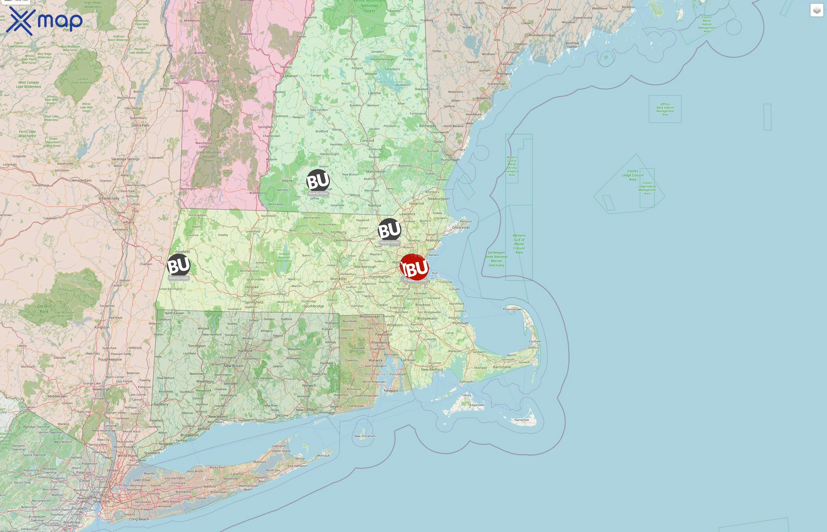 Boston University street hotspots