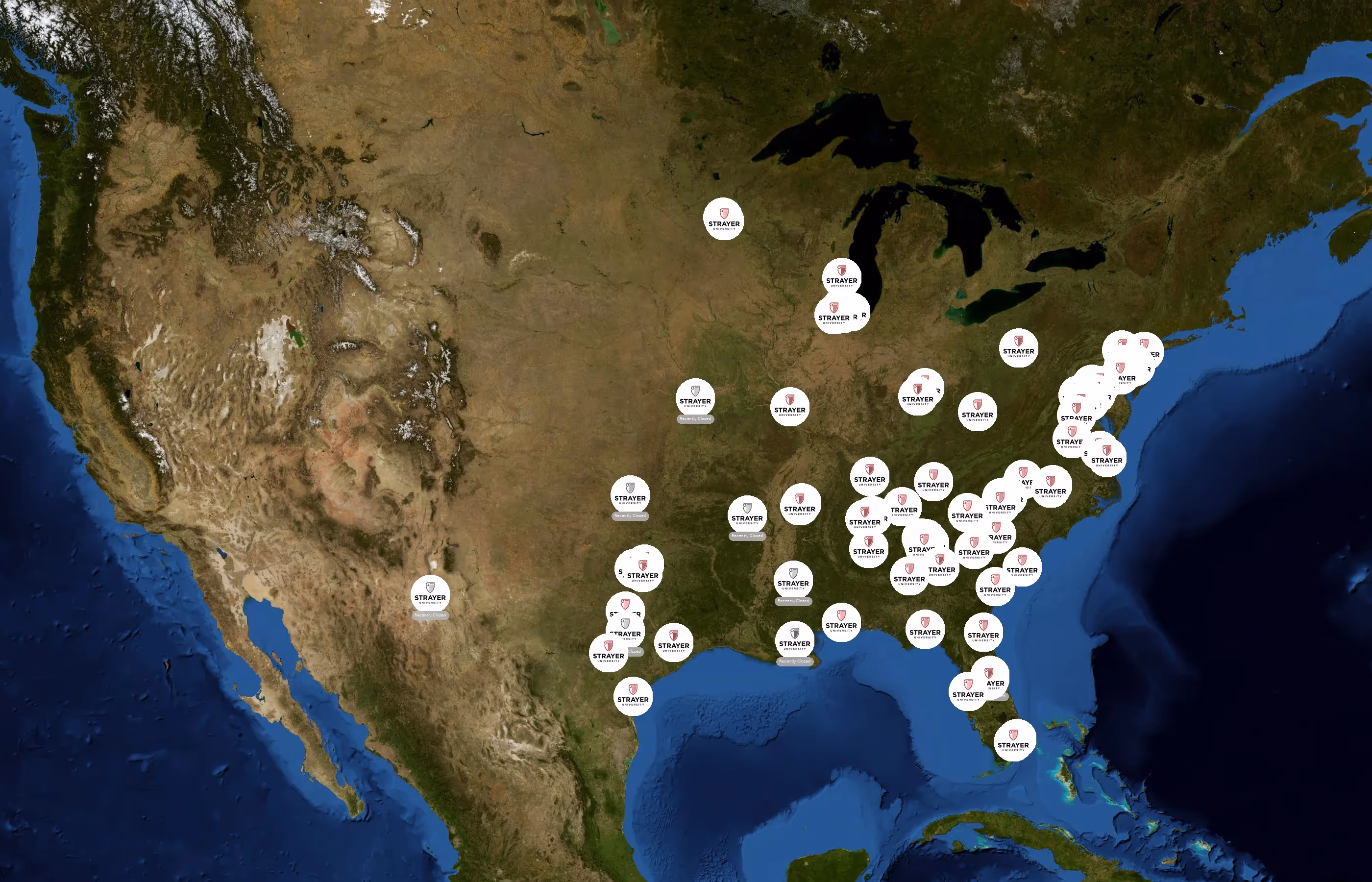 Strayer University state distribution