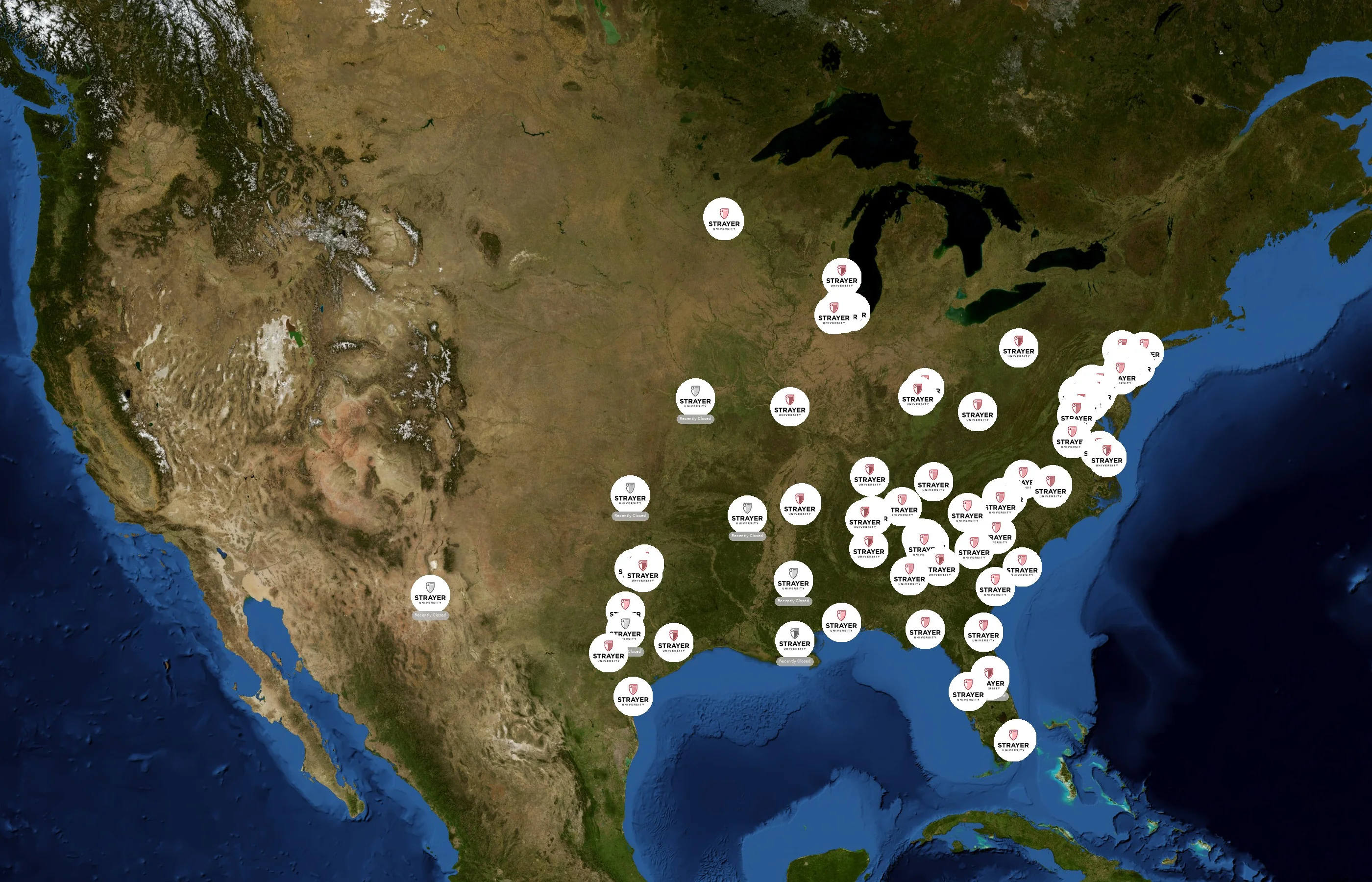 Strayer University state distribution