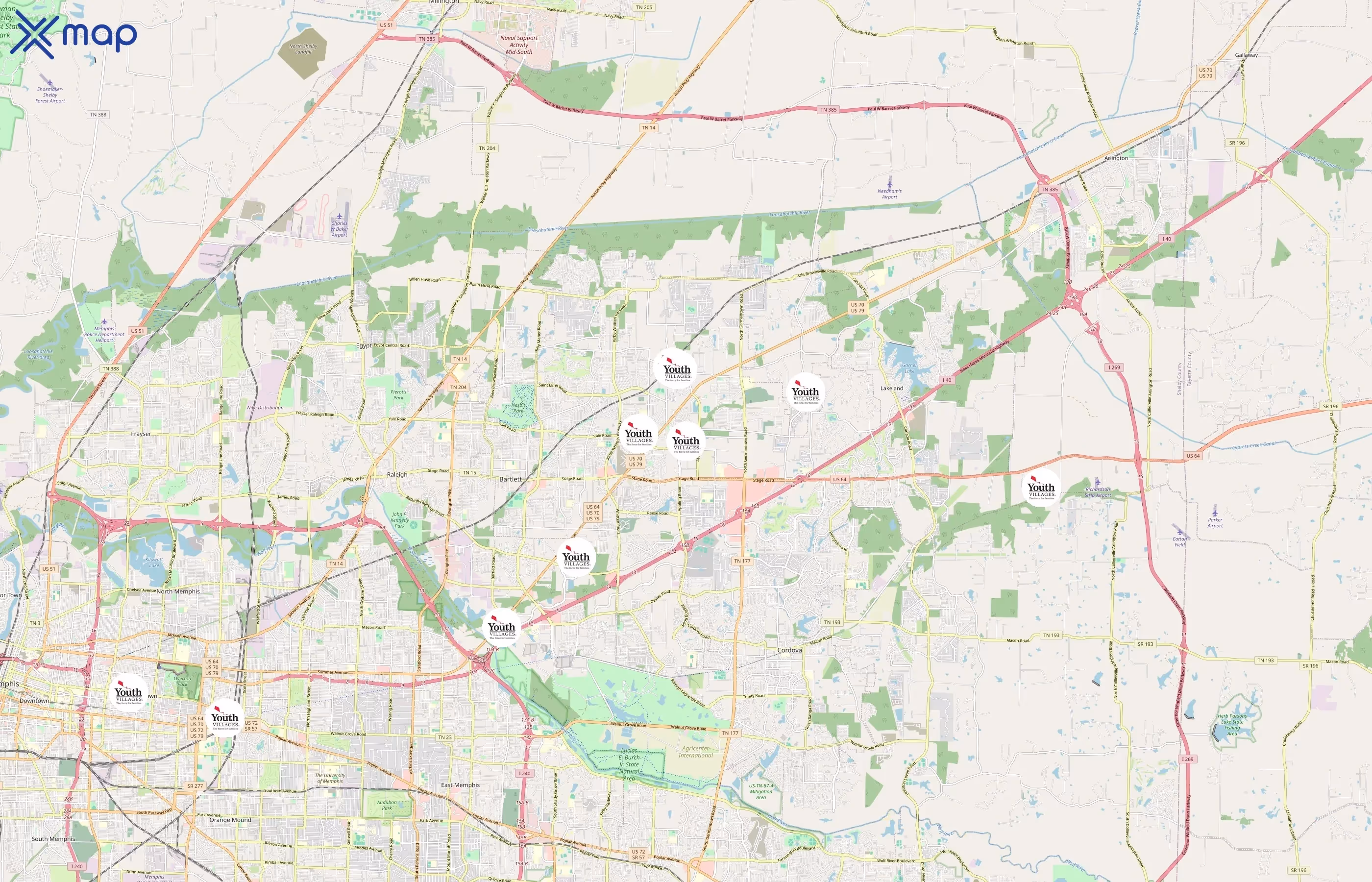 Youth Villages area coverage