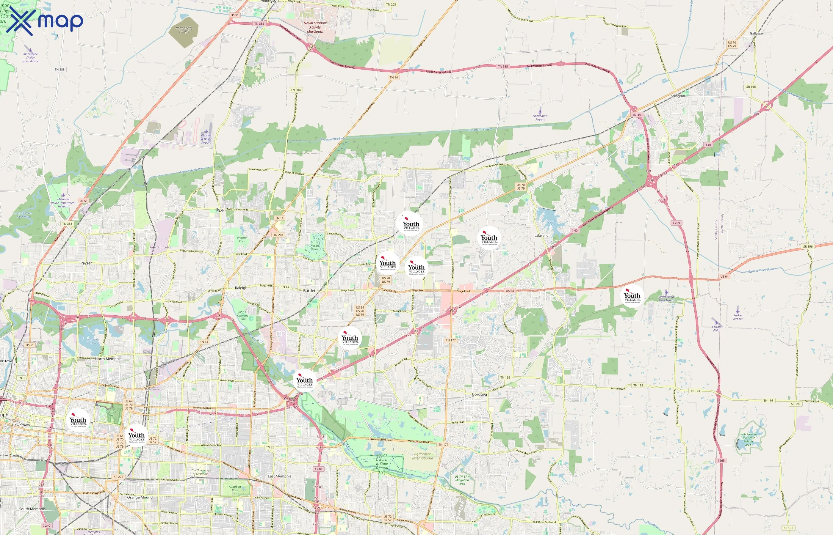 Youth Villages area coverage