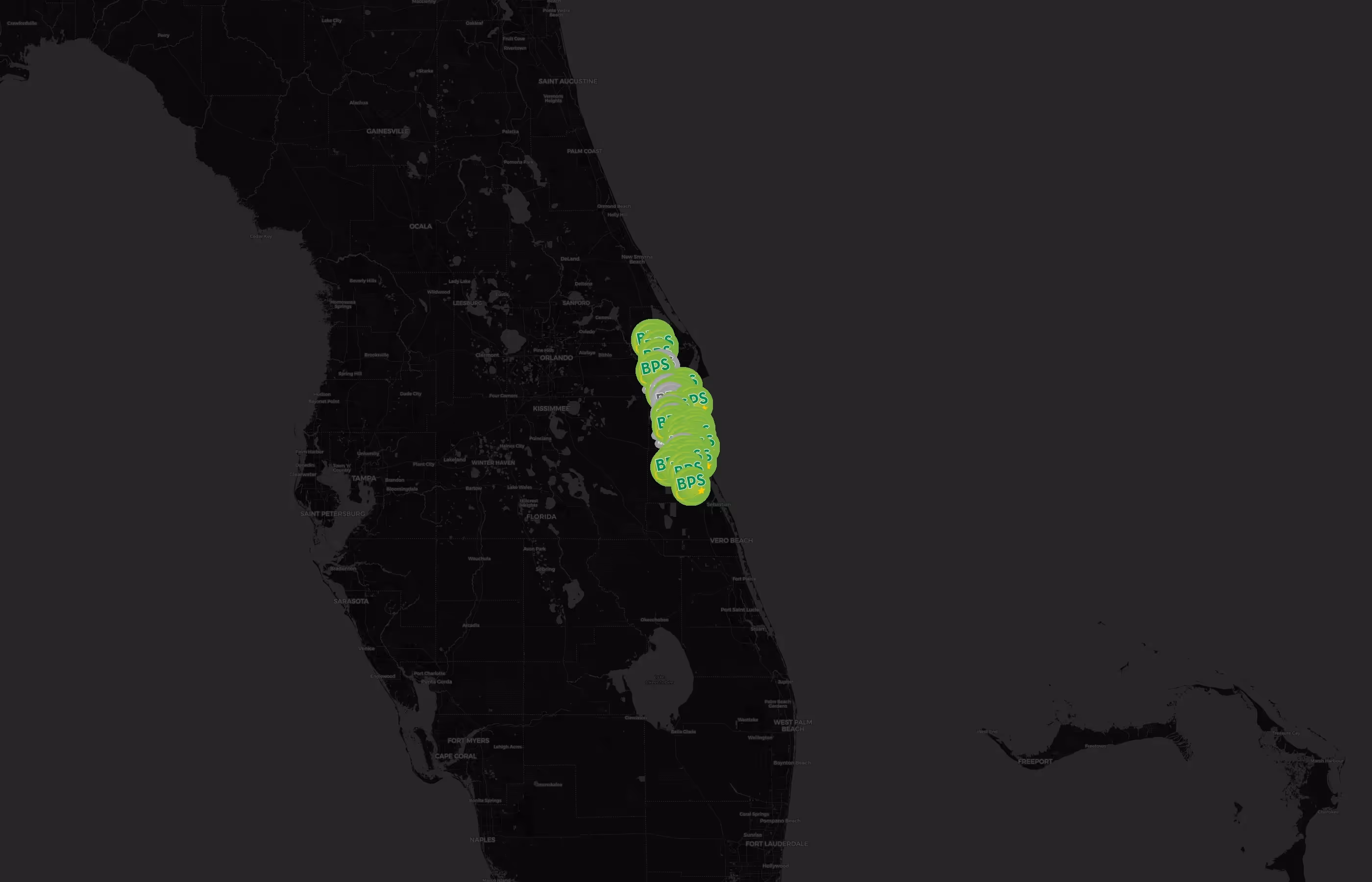 Brevard Public Schools city distribution