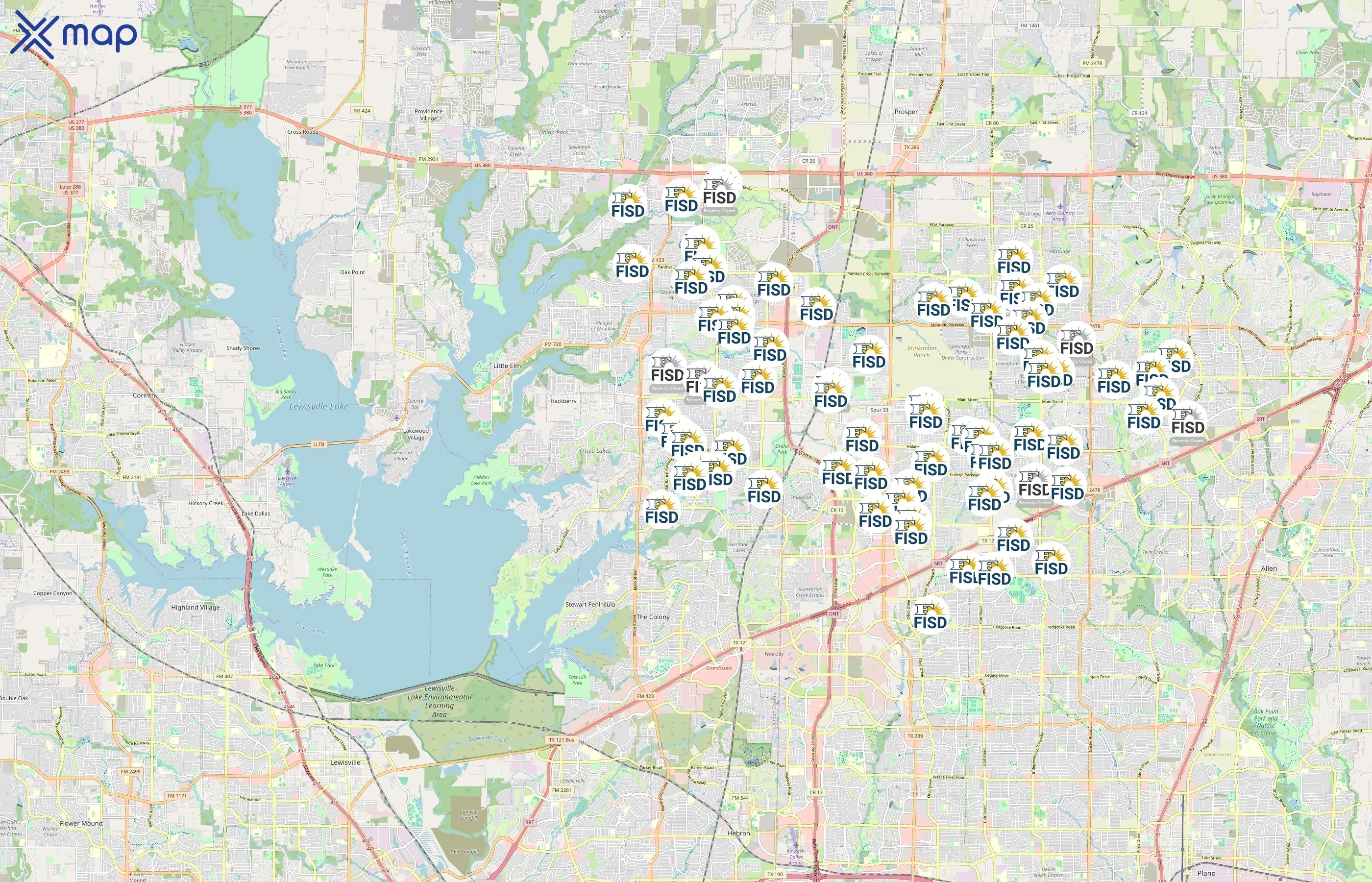 Frisco Independent School District area coverage