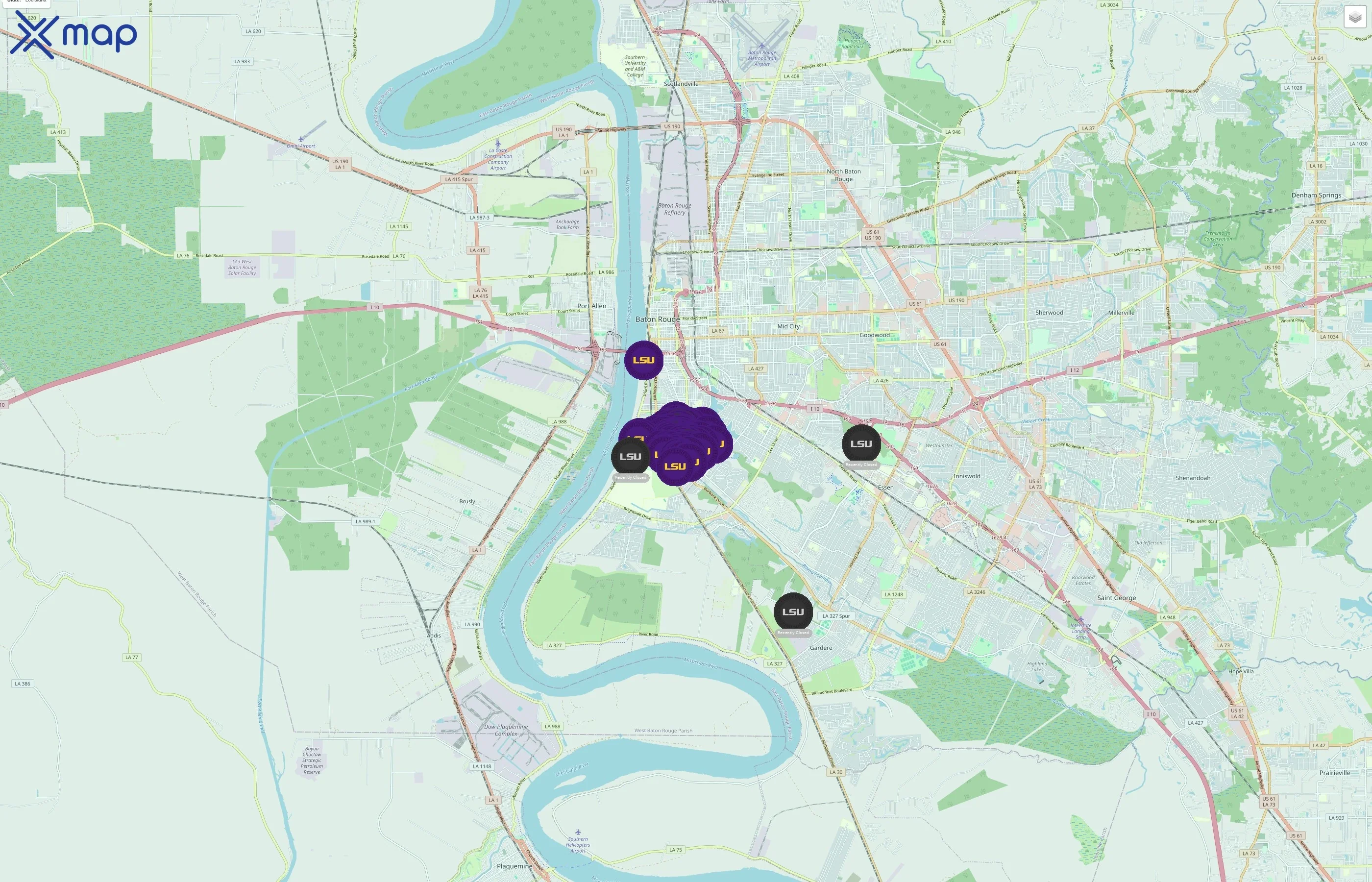 Louisiana State University traffic data