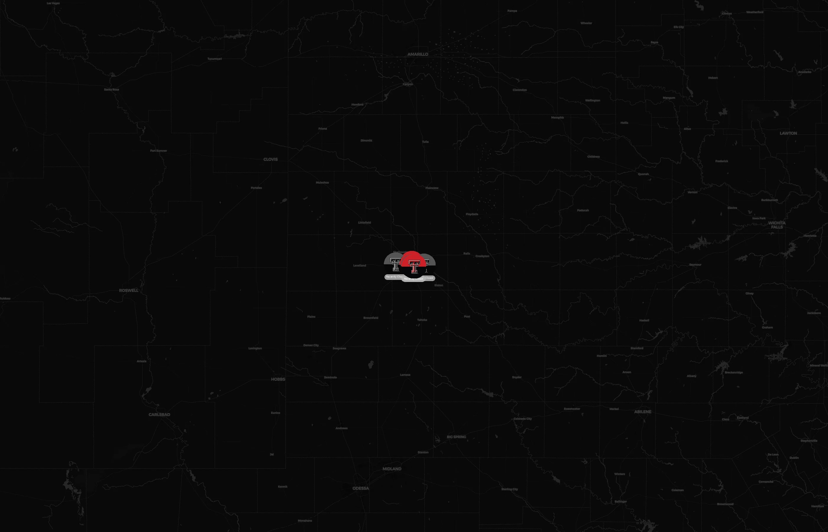 Texas Tech University city distribution