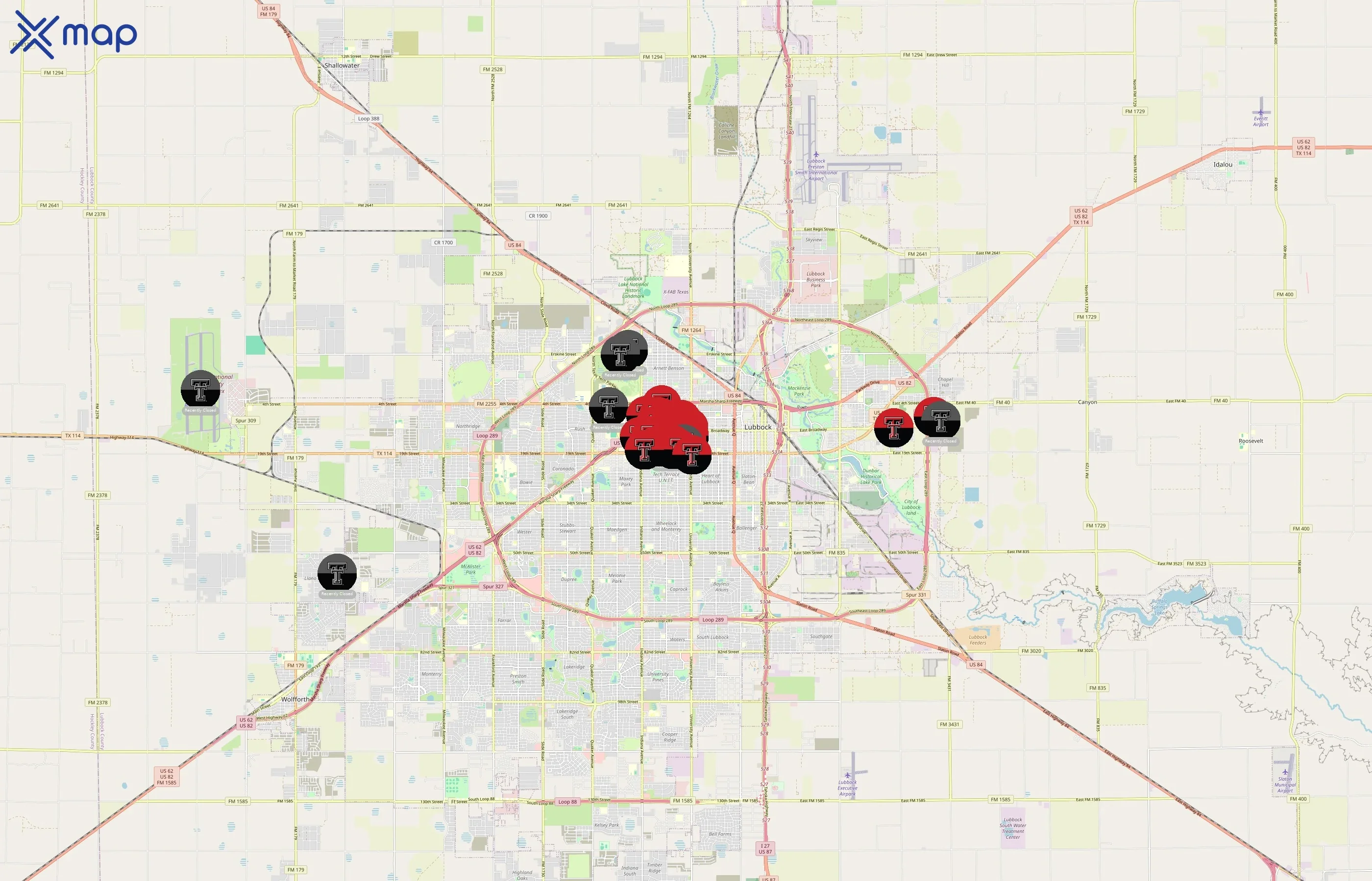 Texas Tech University area coverage