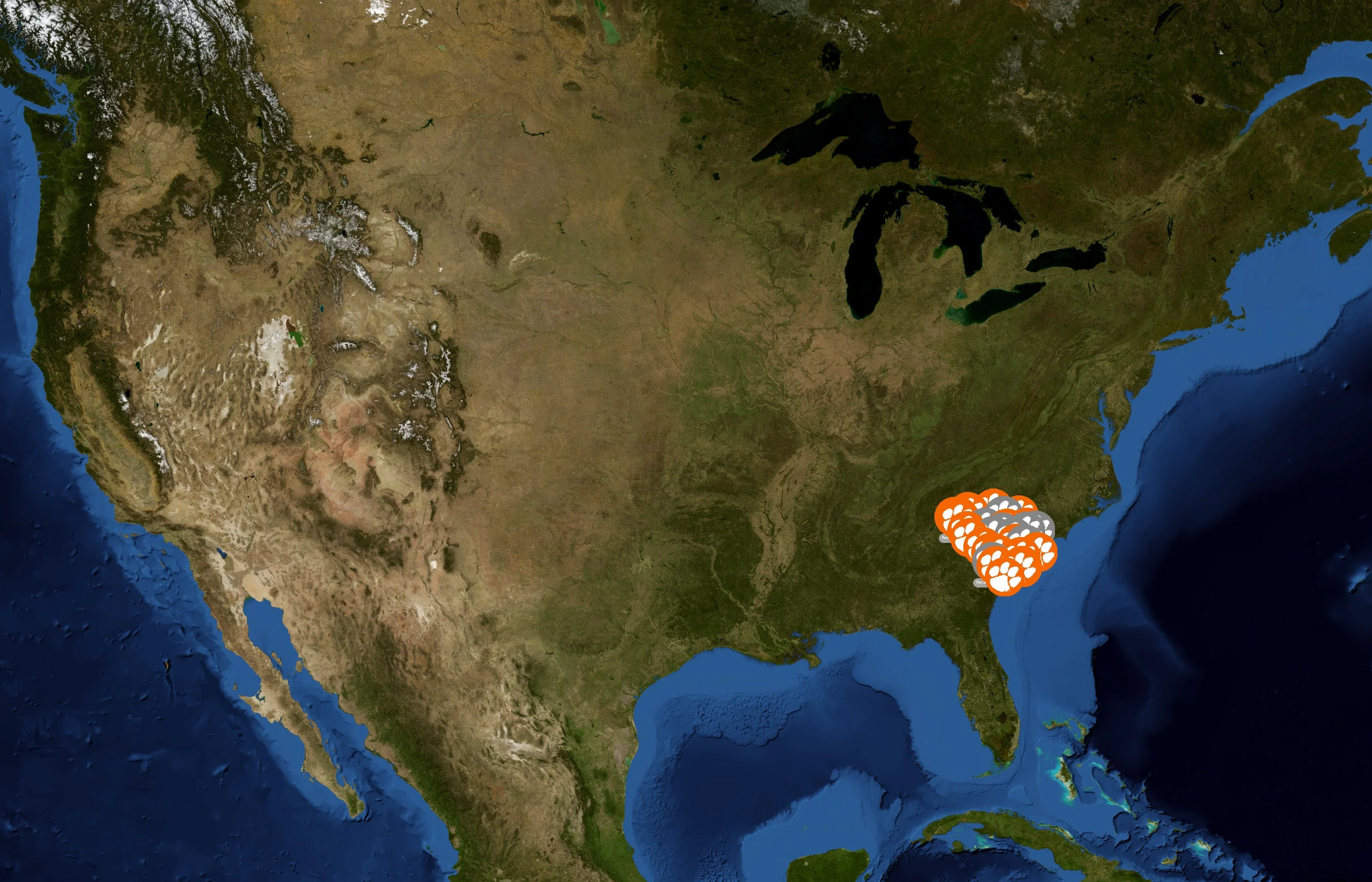 Clemson University state distribution