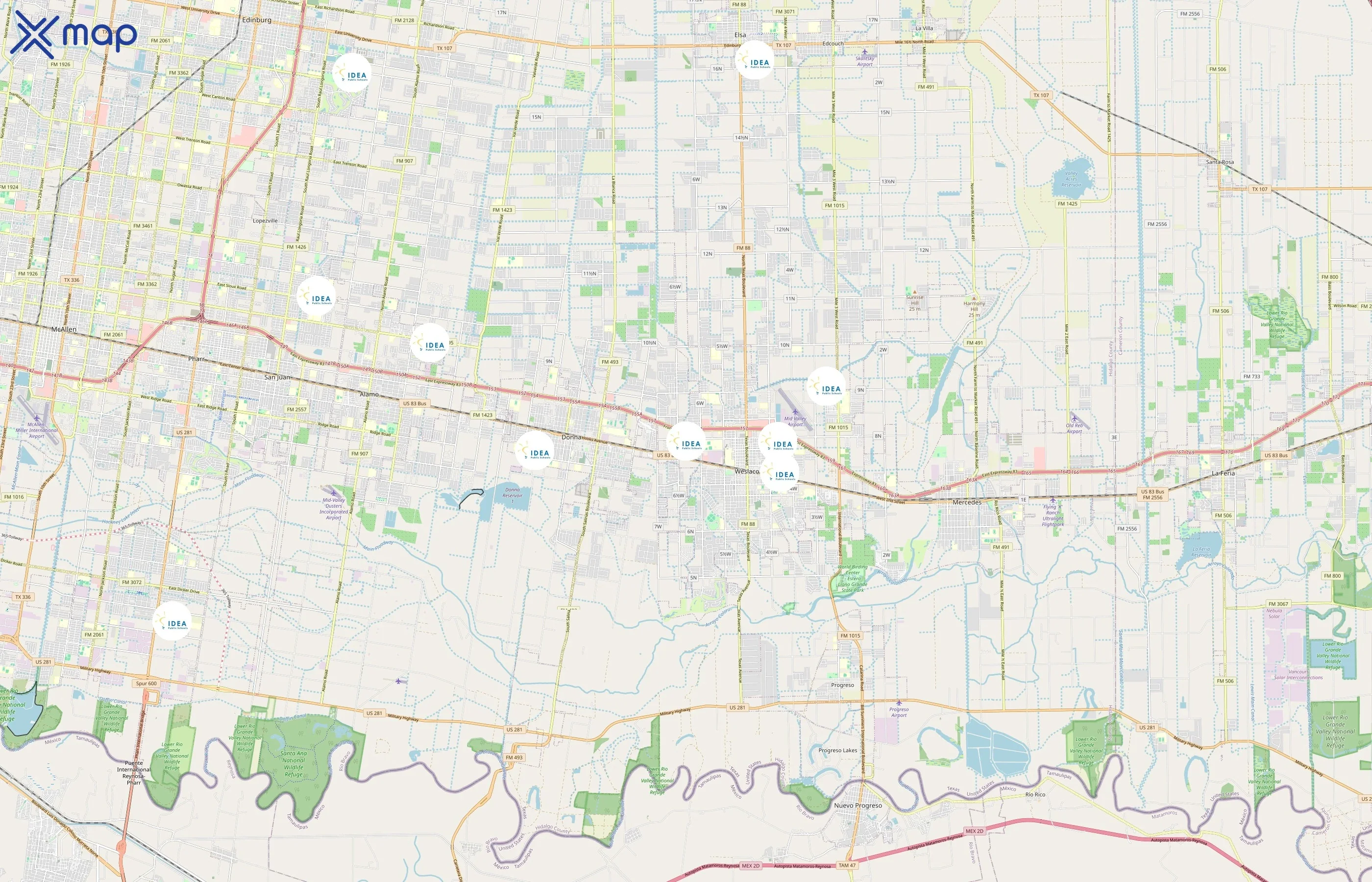 IDEA Public Schools area coverage