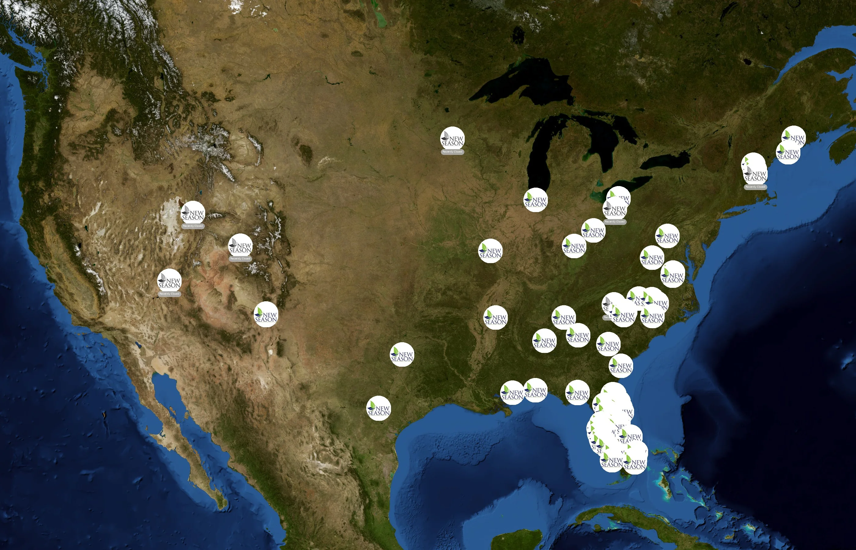 New Season Treatment Center state distribution