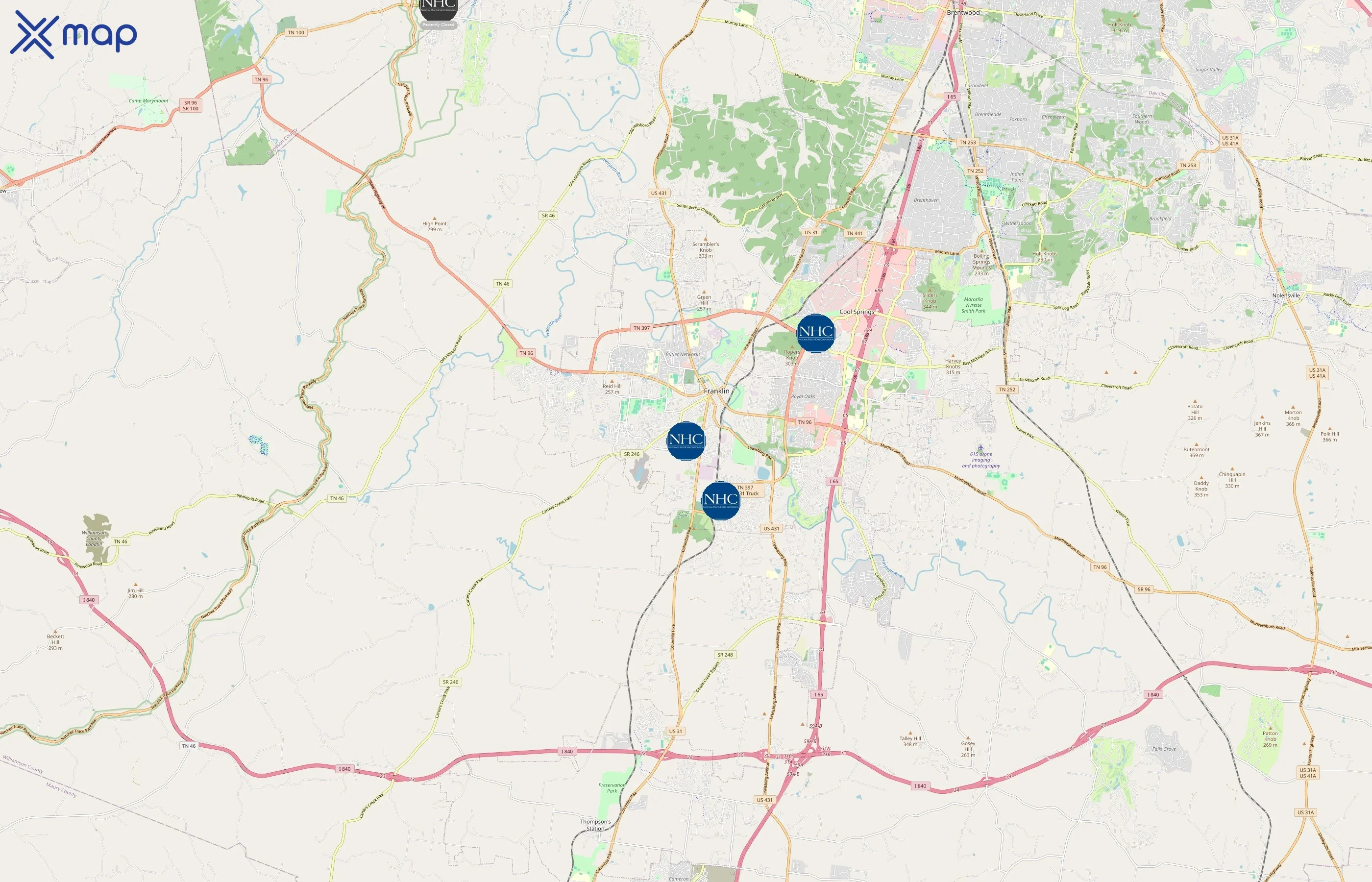 National HealthCare Corporation area coverage