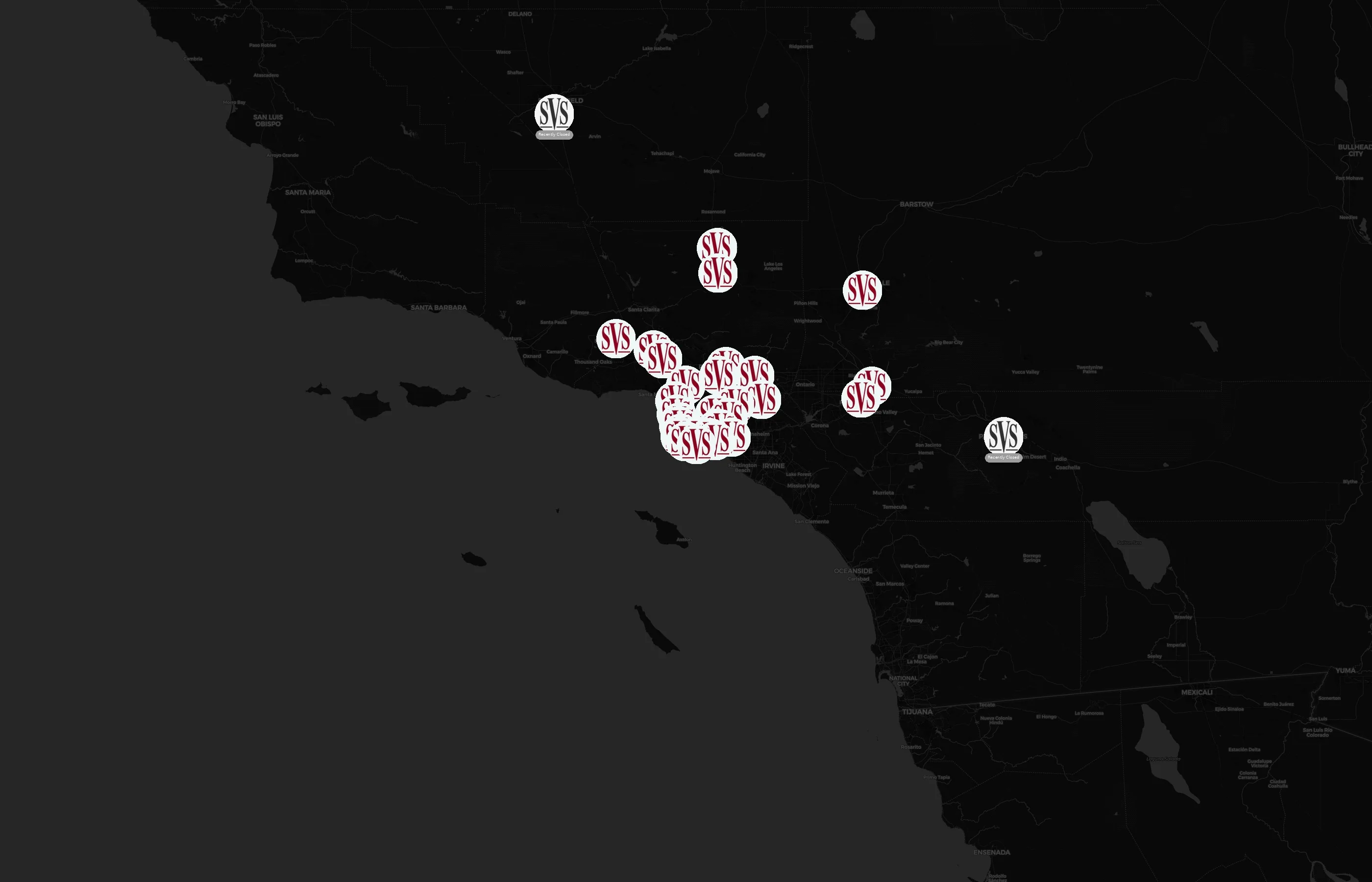 Social Vocational Services city distribution