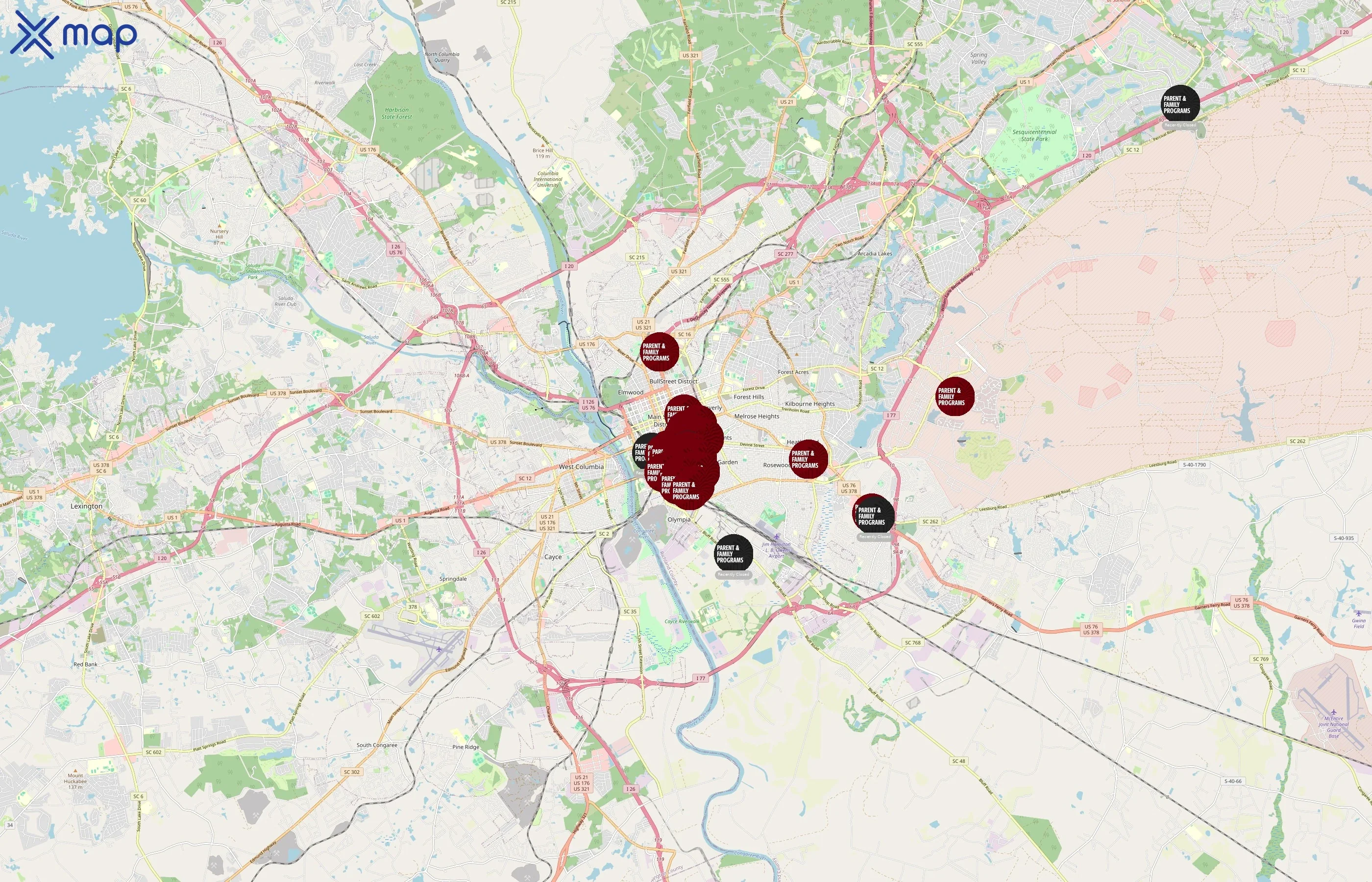 University of South Carolina area coverage