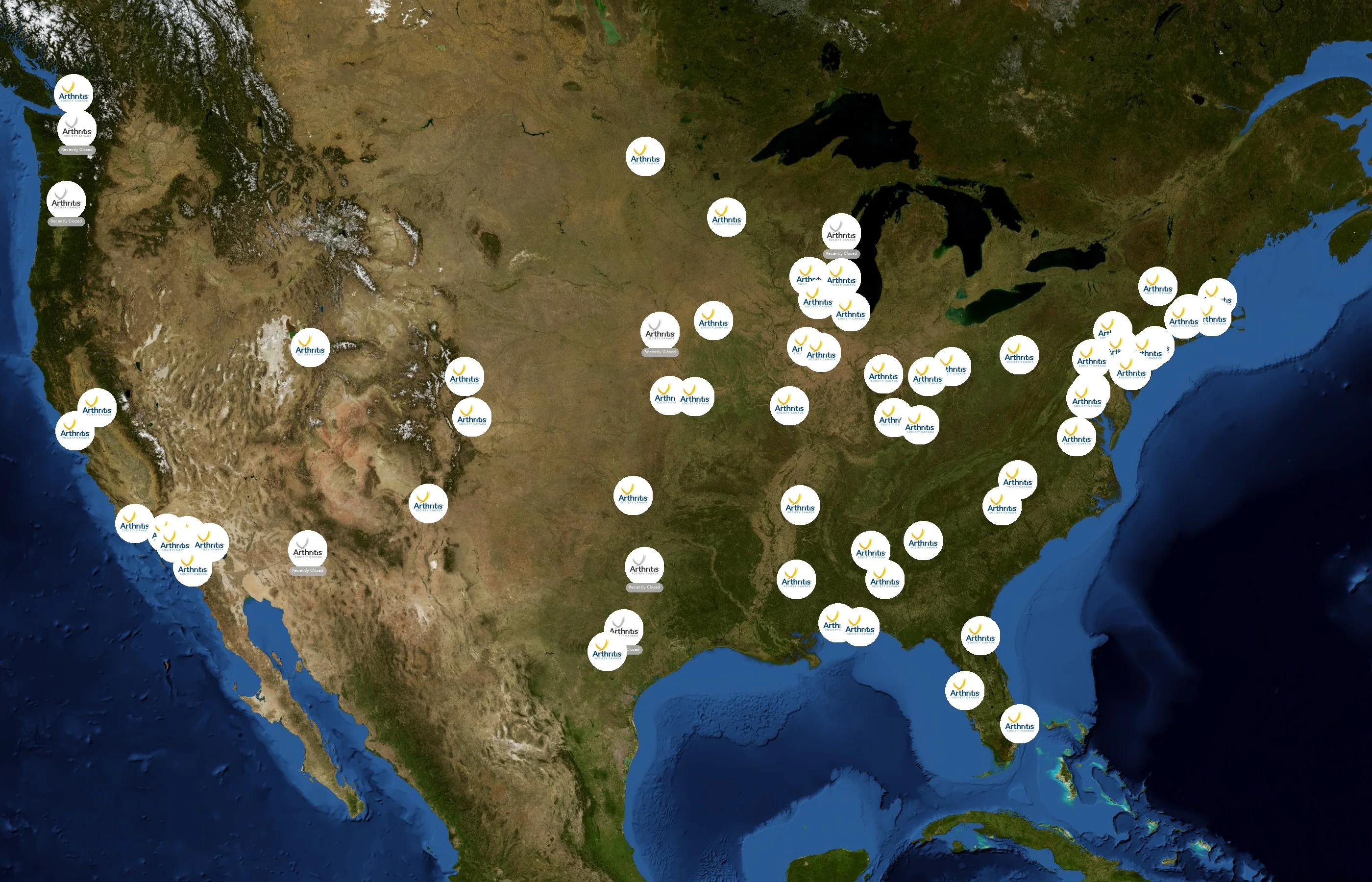 Arthritis Foundation state distribution