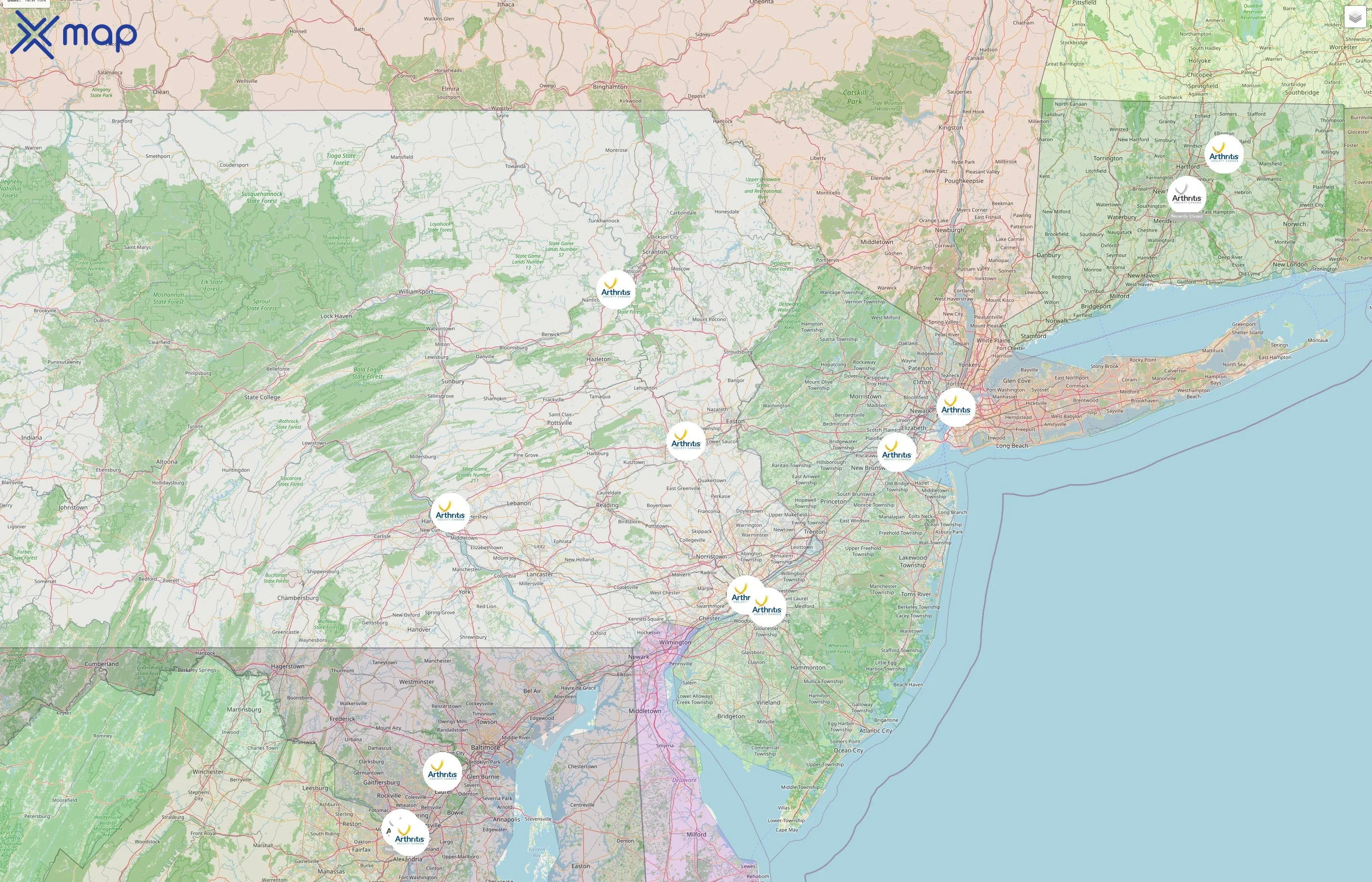 Arthritis Foundation street hotspots
