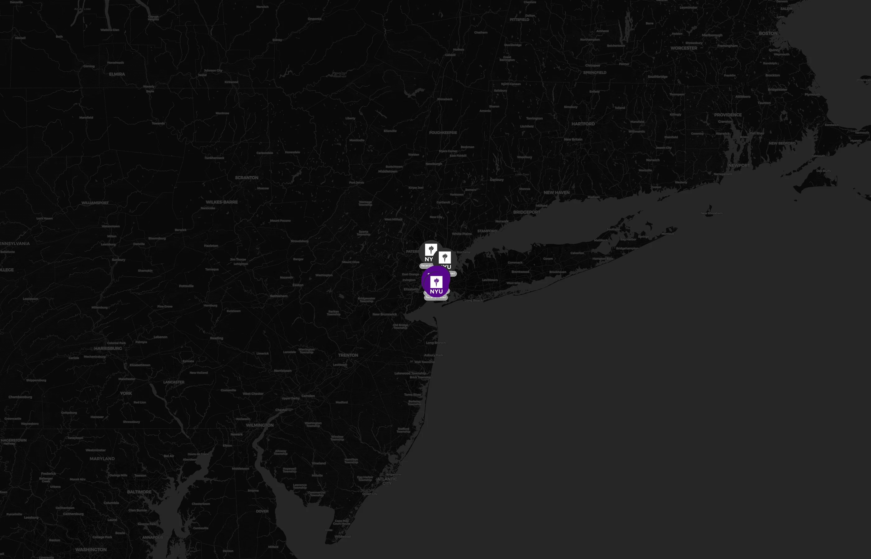 New York University city distribution