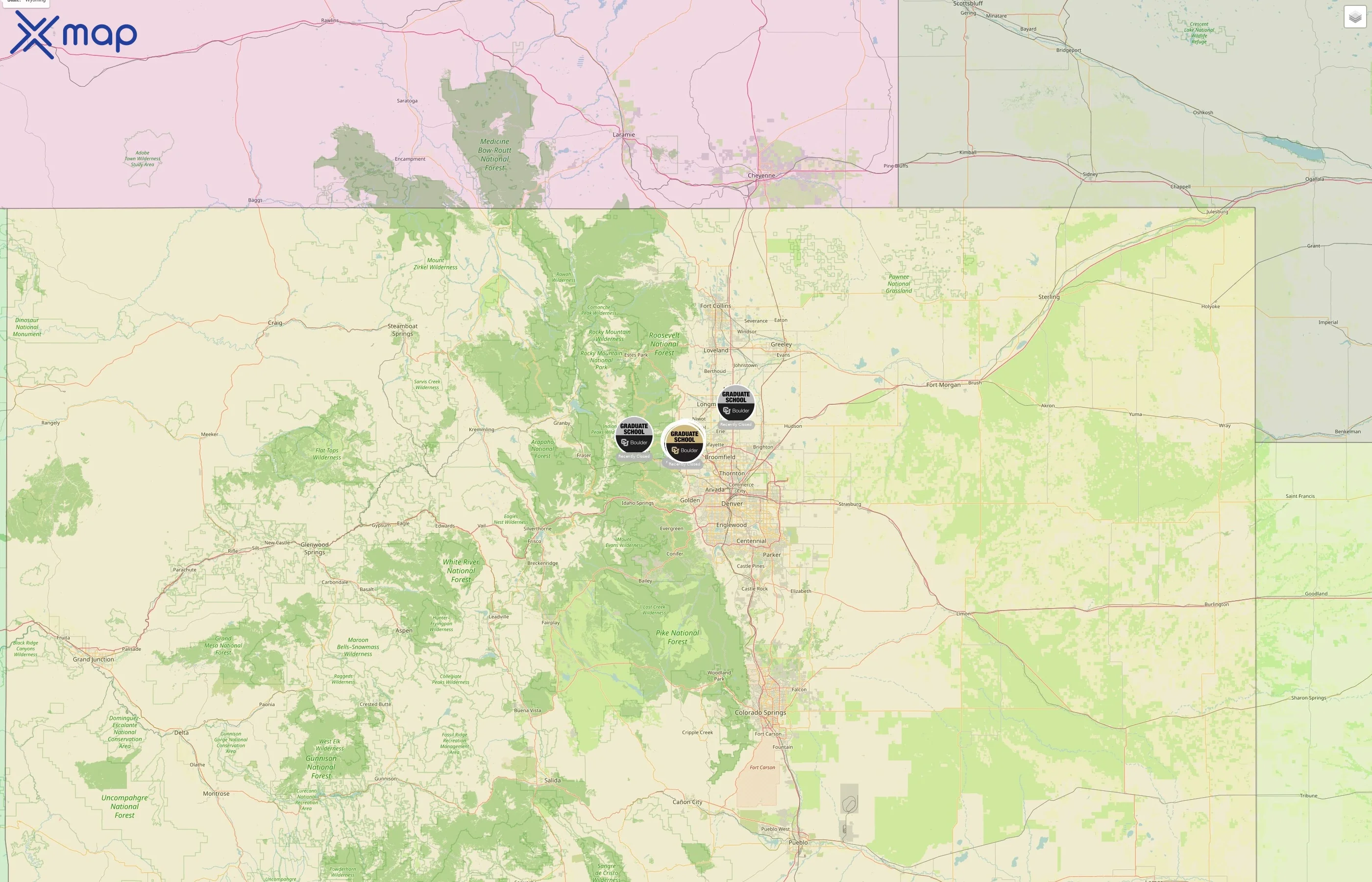 University of Colorado Boulder street hotspots