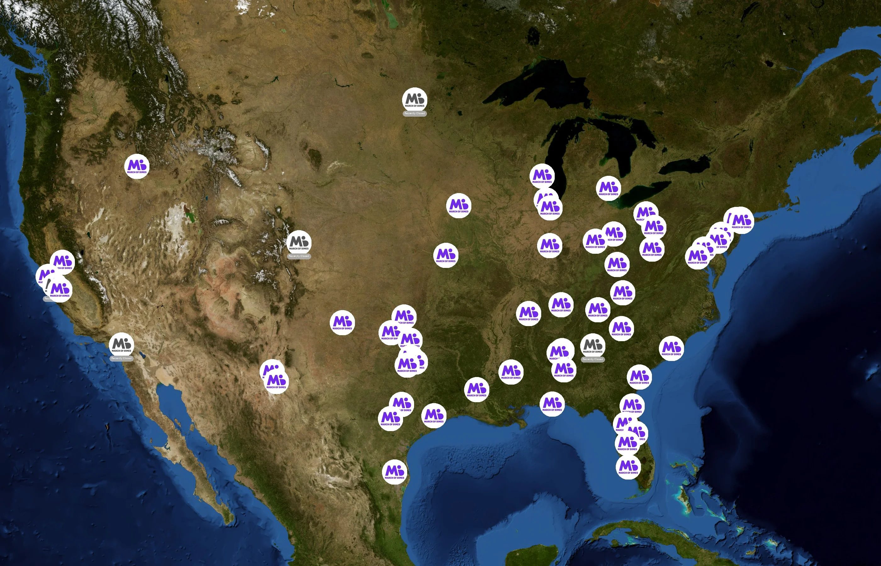 March of Dimes state distribution