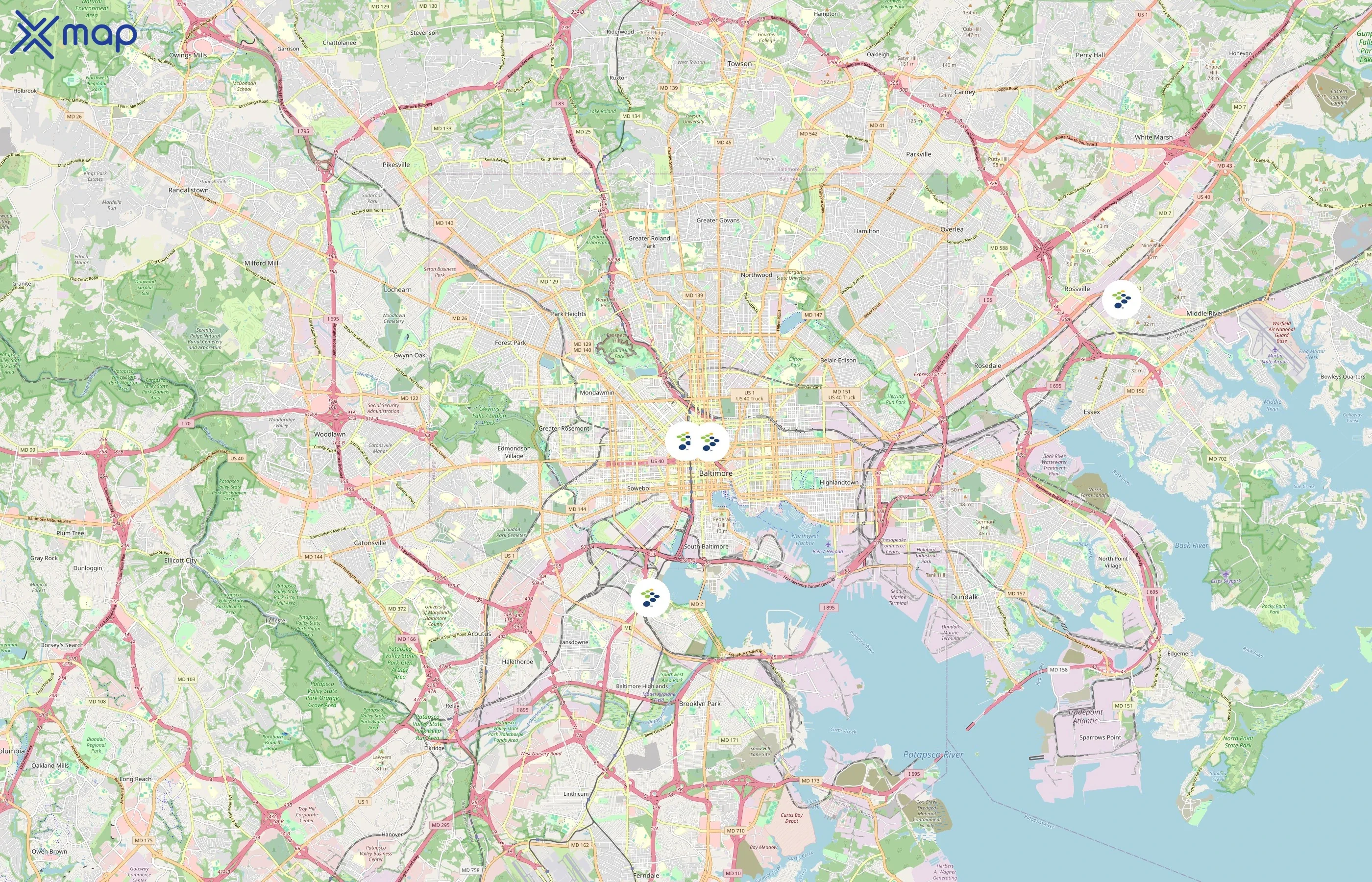MedMark Treatment Centers area coverage