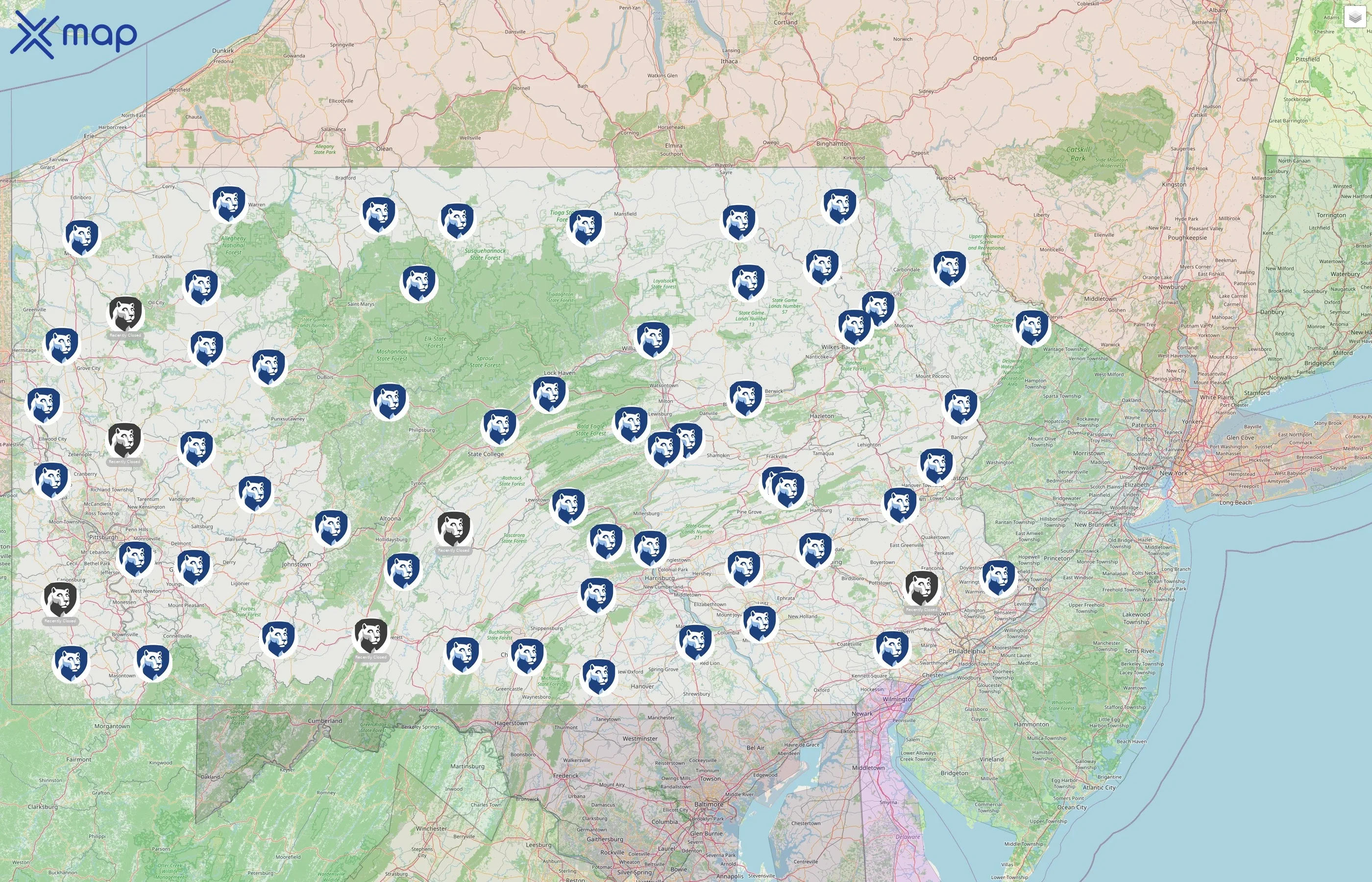 Penn State Extension street hotspots