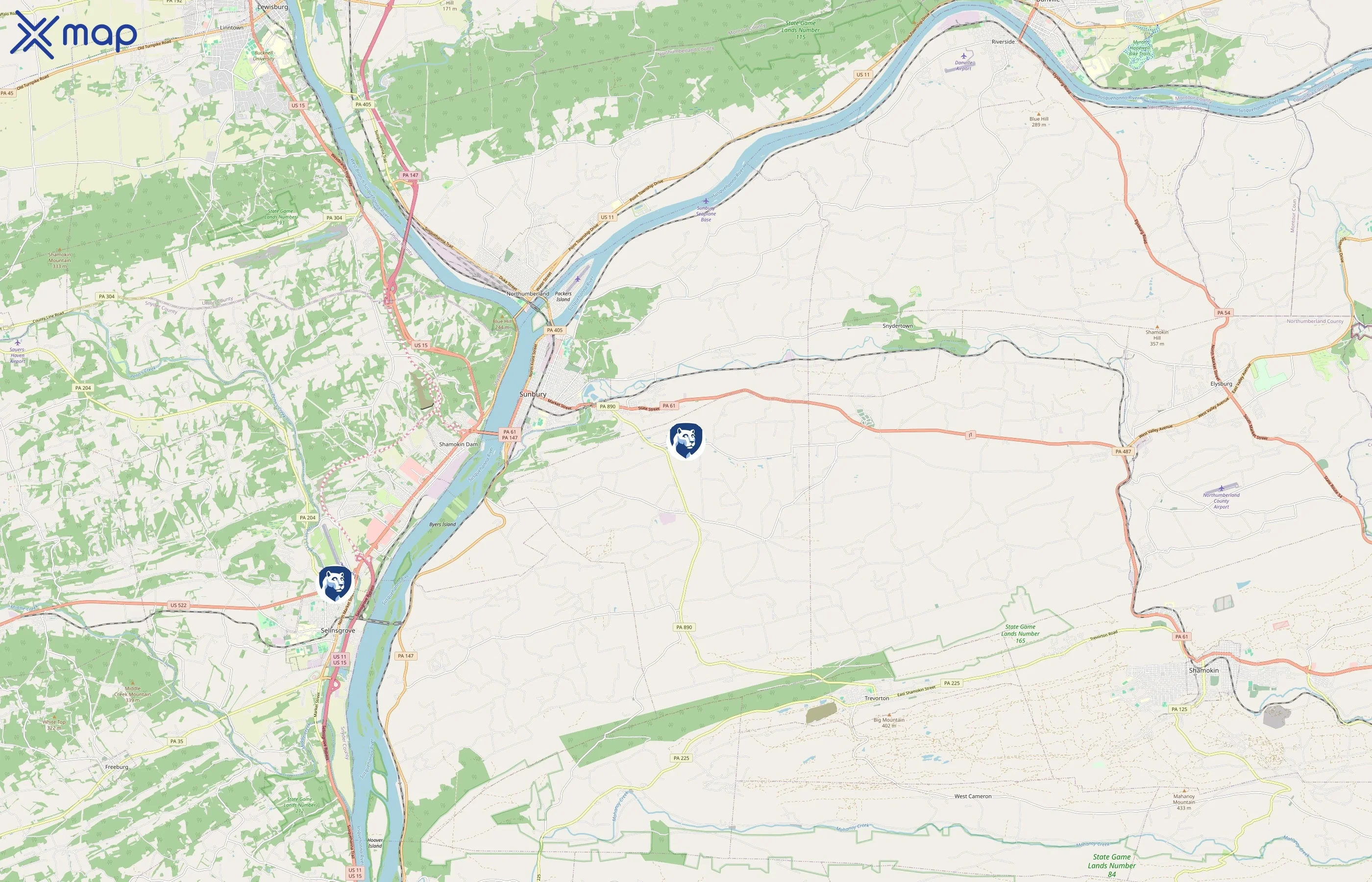 Penn State Extension area coverage