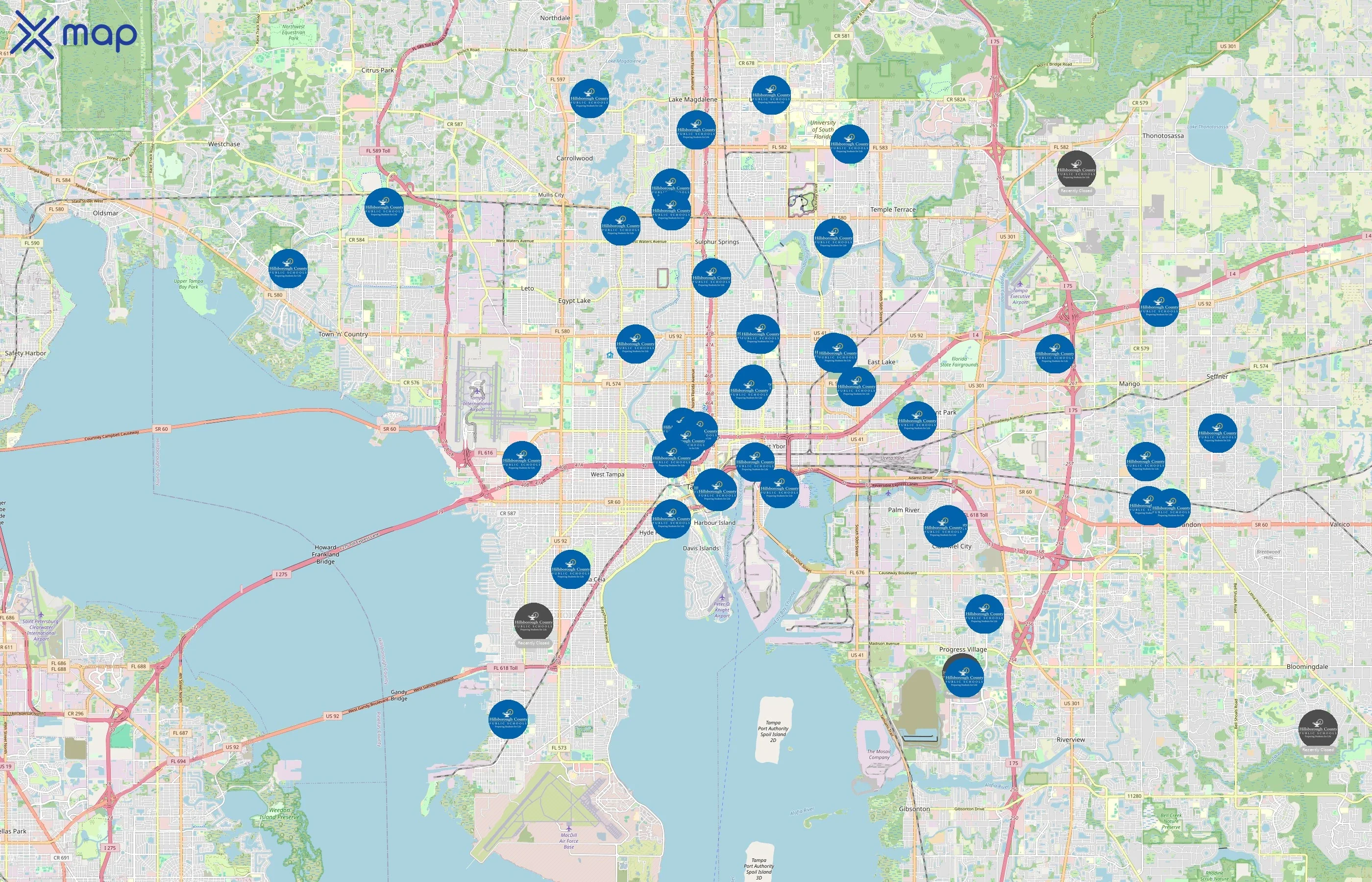 Hillsborough County Public Schools area coverage