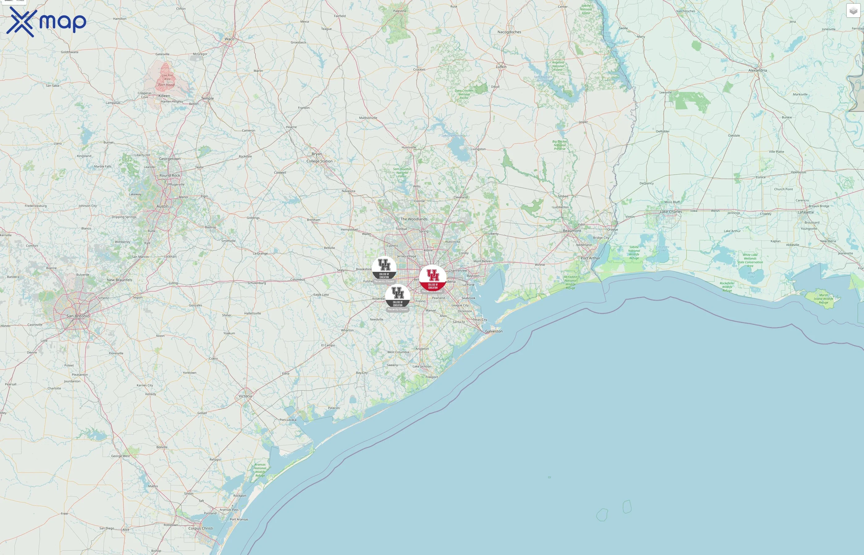 University of Houston street hotspots